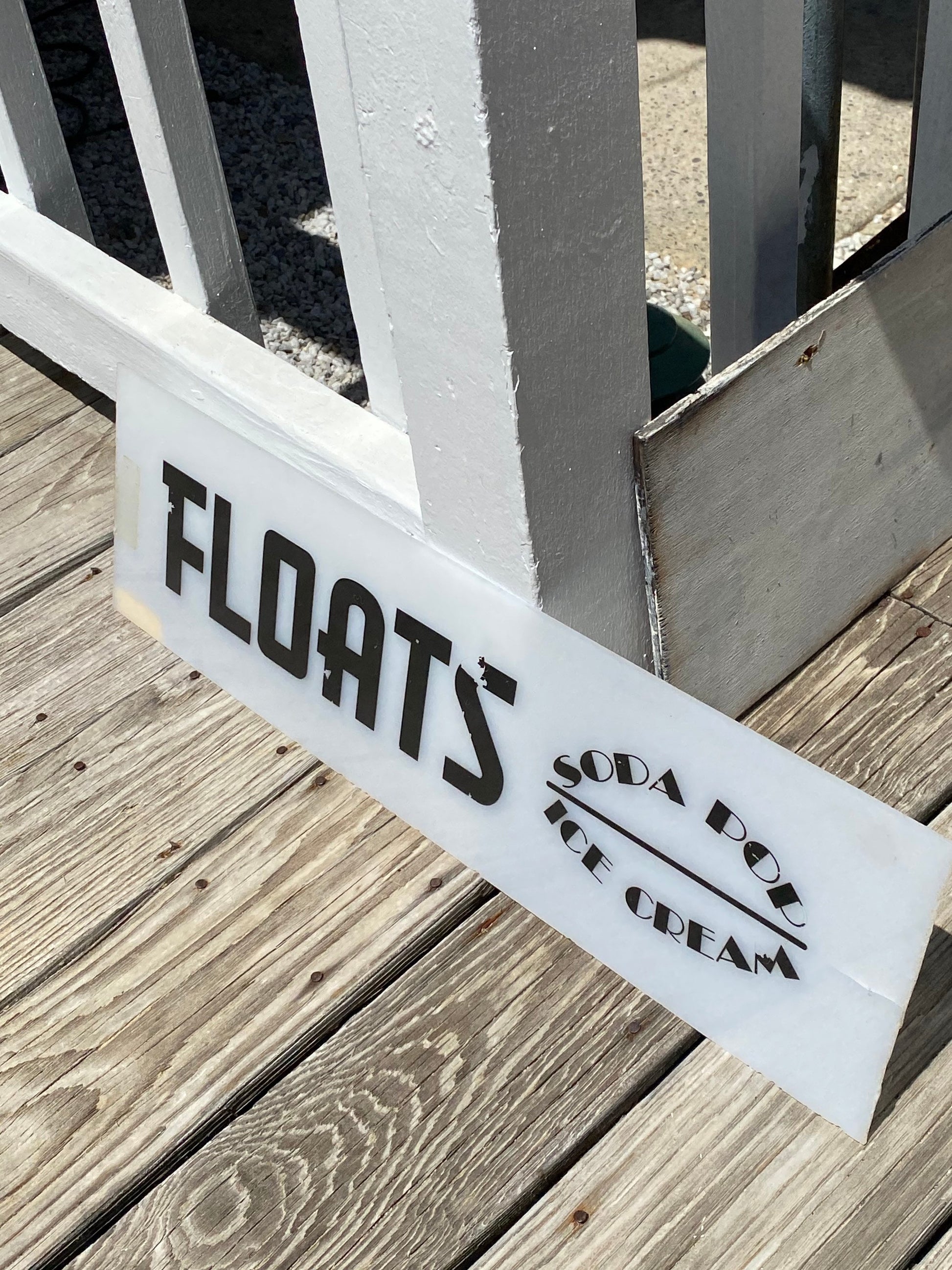 Vintage Ice Cream Shop Sign “Floats- Soda Pop Ice Cream”