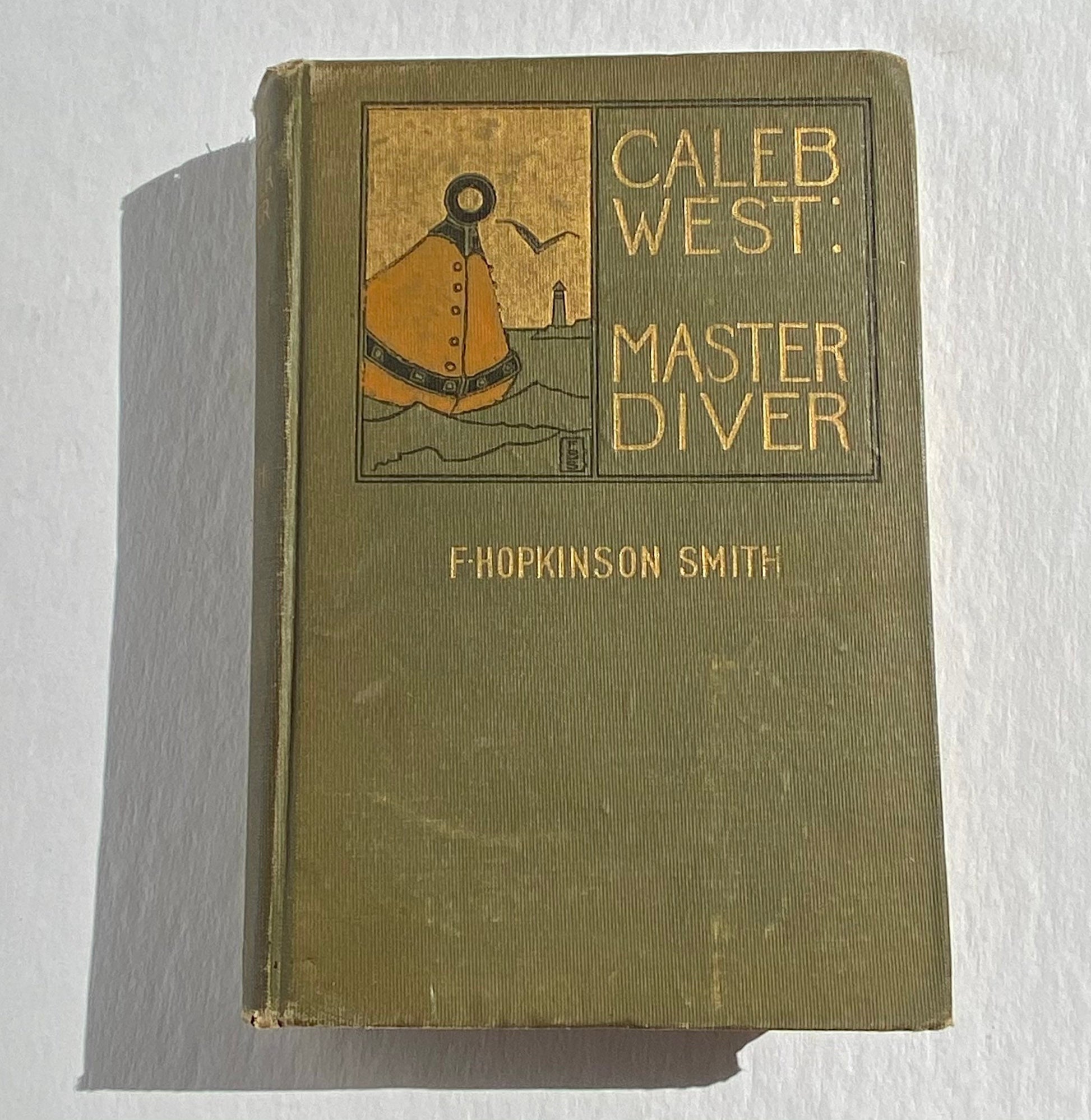 Antique Francis Hopkinson Smith Book 1898, Caleb West Master Diver Novel, Old Diving Story, Vintage Reading