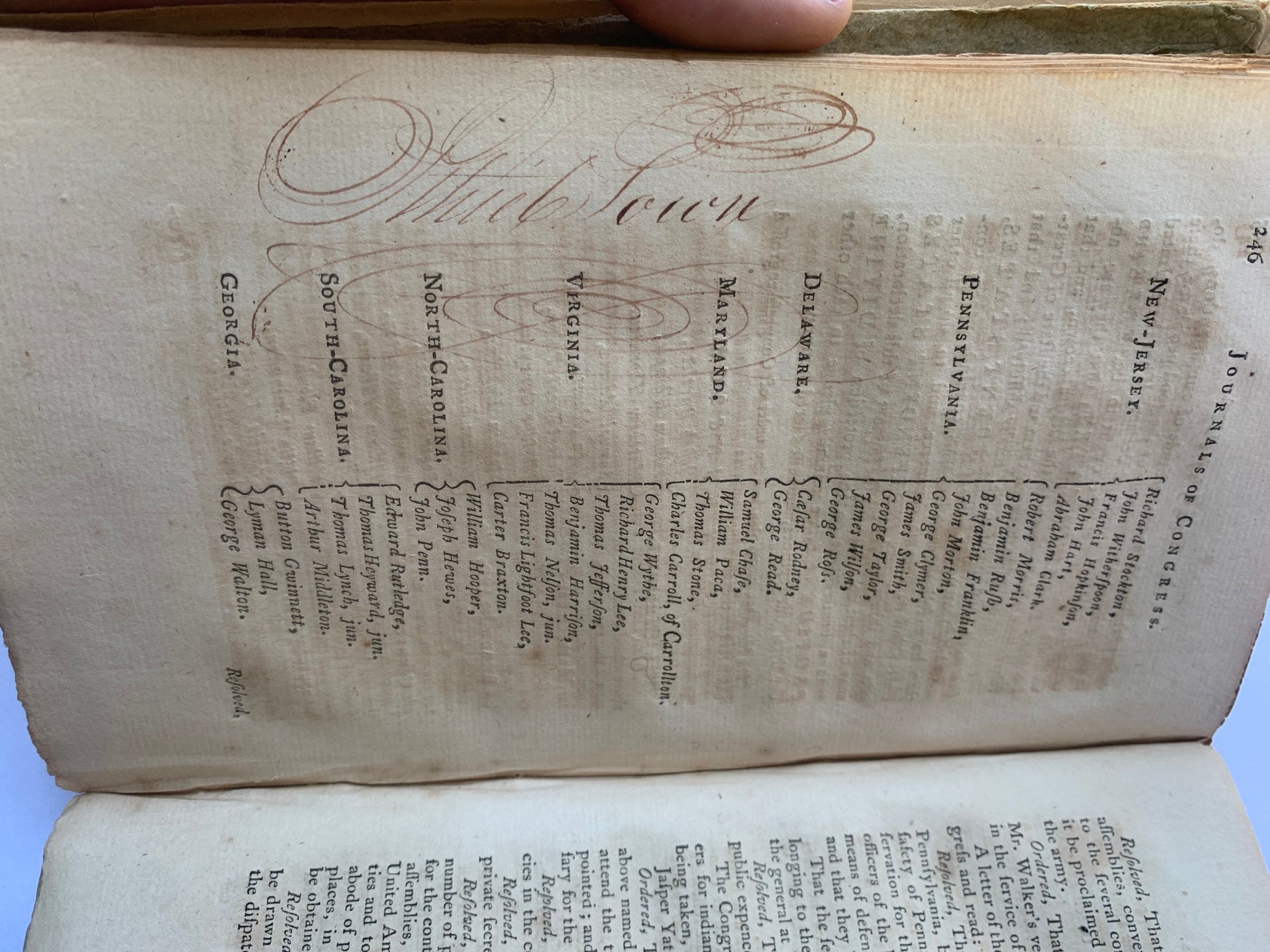 Amazingly rare Journals of Congress from 1776, the framing of the Declaration of Independence, chronicles the birth of the United States