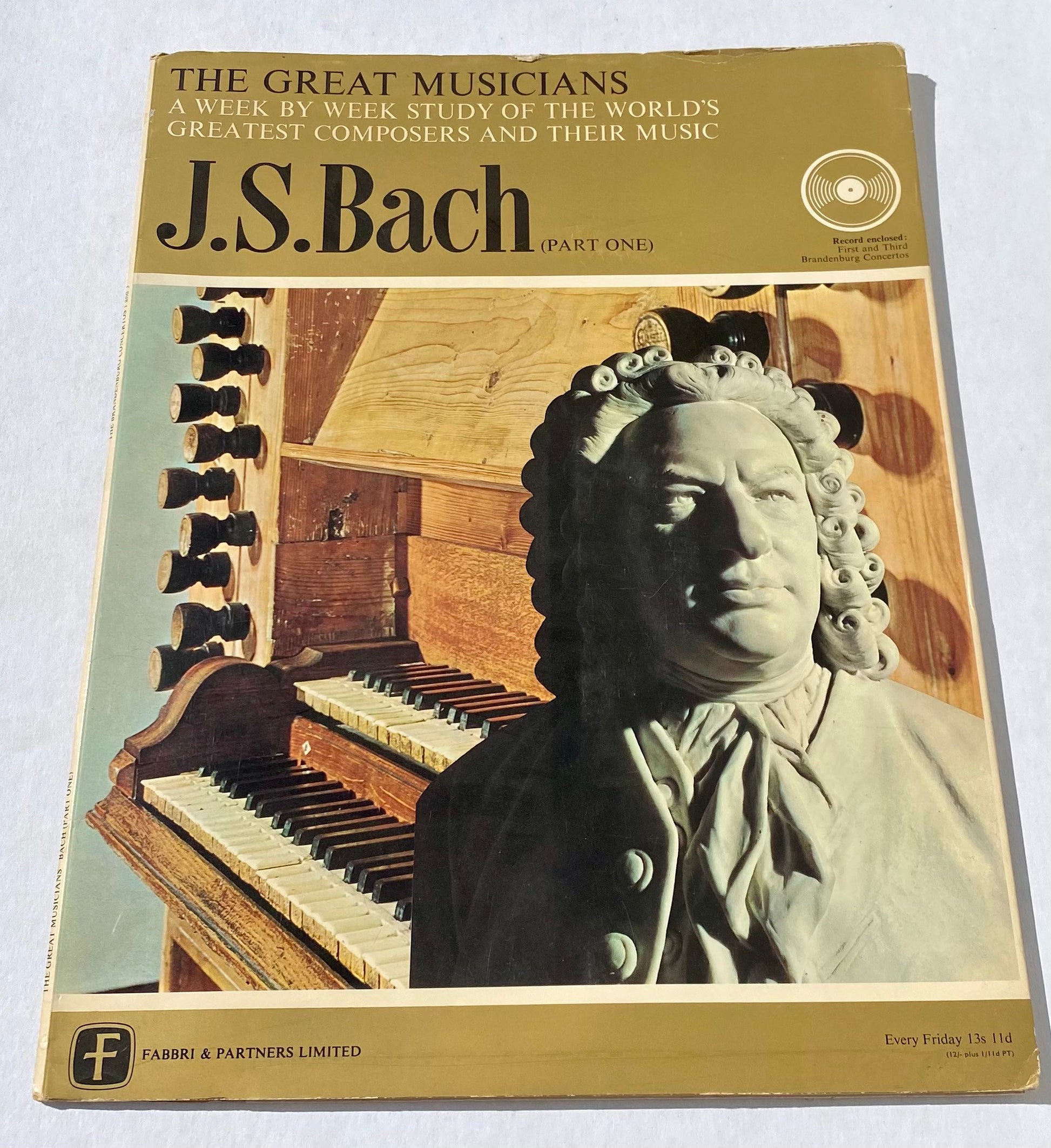 J.S. Bach Part 1 The Great Musicians Study of Music enclosed with Record