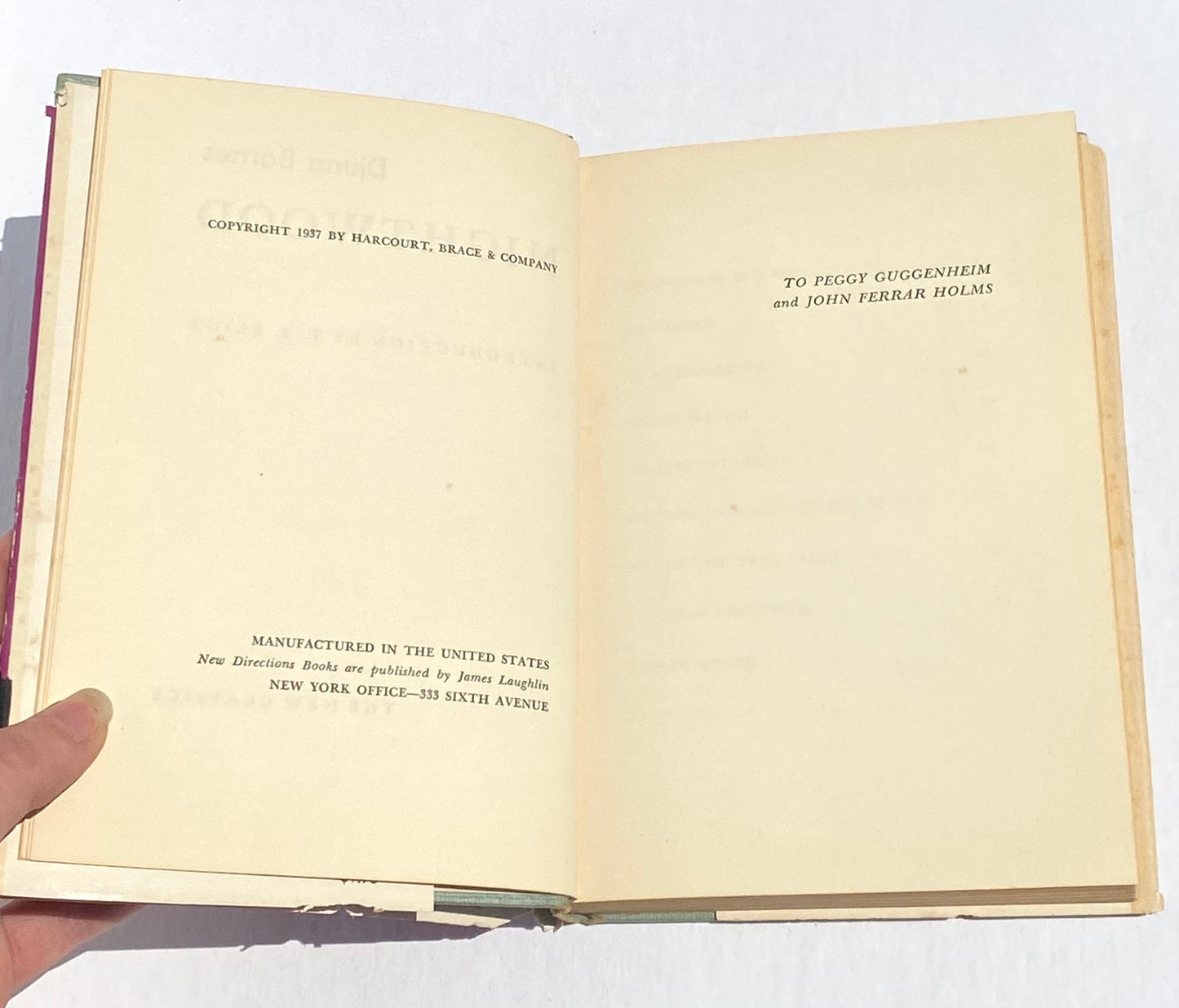 Vintage Nightwood by Djuna Barnes with and intro by T.S. Elliot