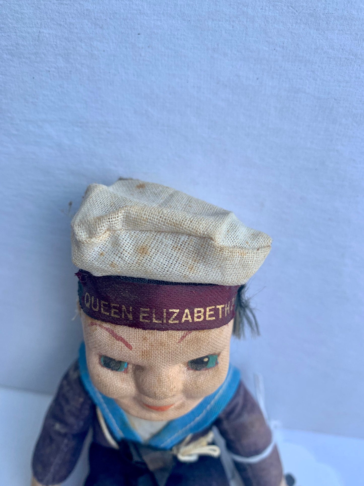 Vintage Queen Elizabeth Sailor Doll