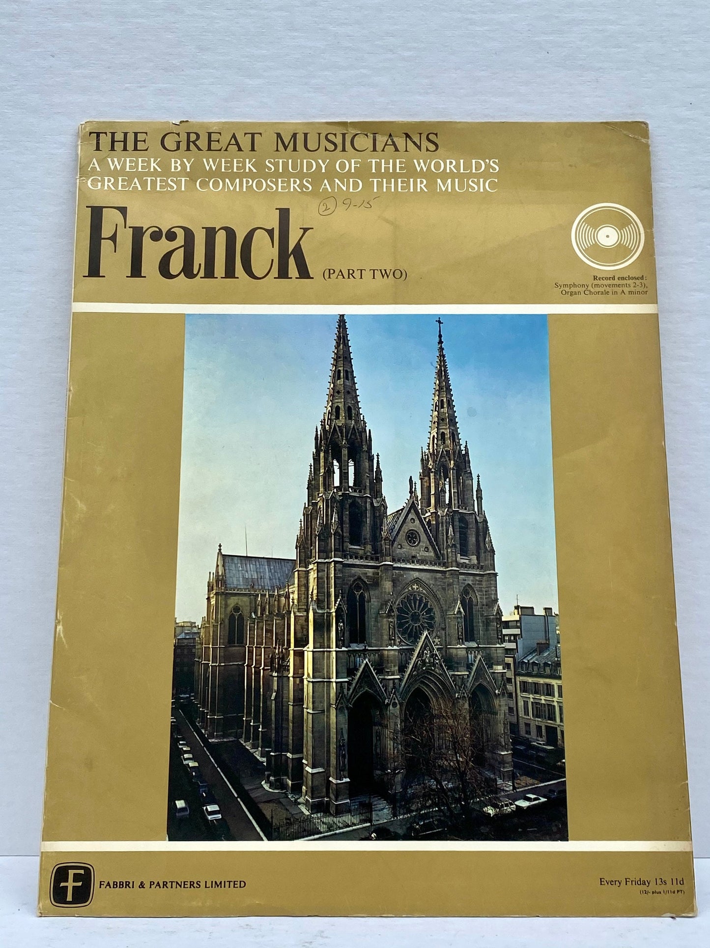 Franck Part 2 The Great Musicians Study of Music enclosed with Record