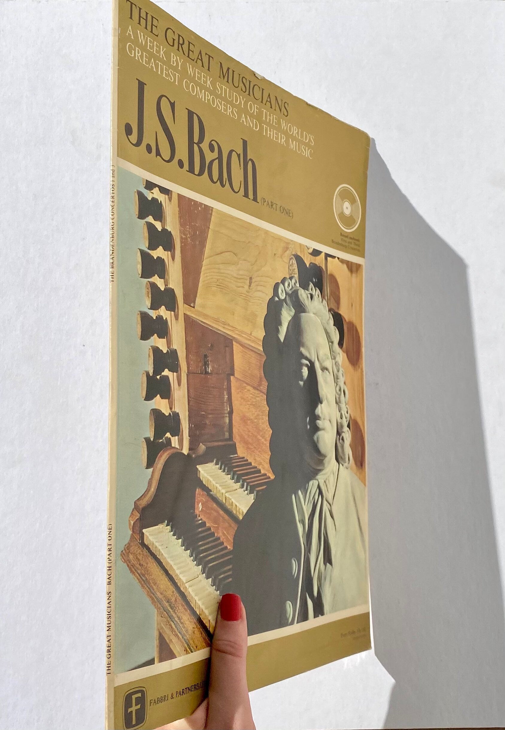 J.S. Bach Part 1 The Great Musicians Study of Music enclosed with Record