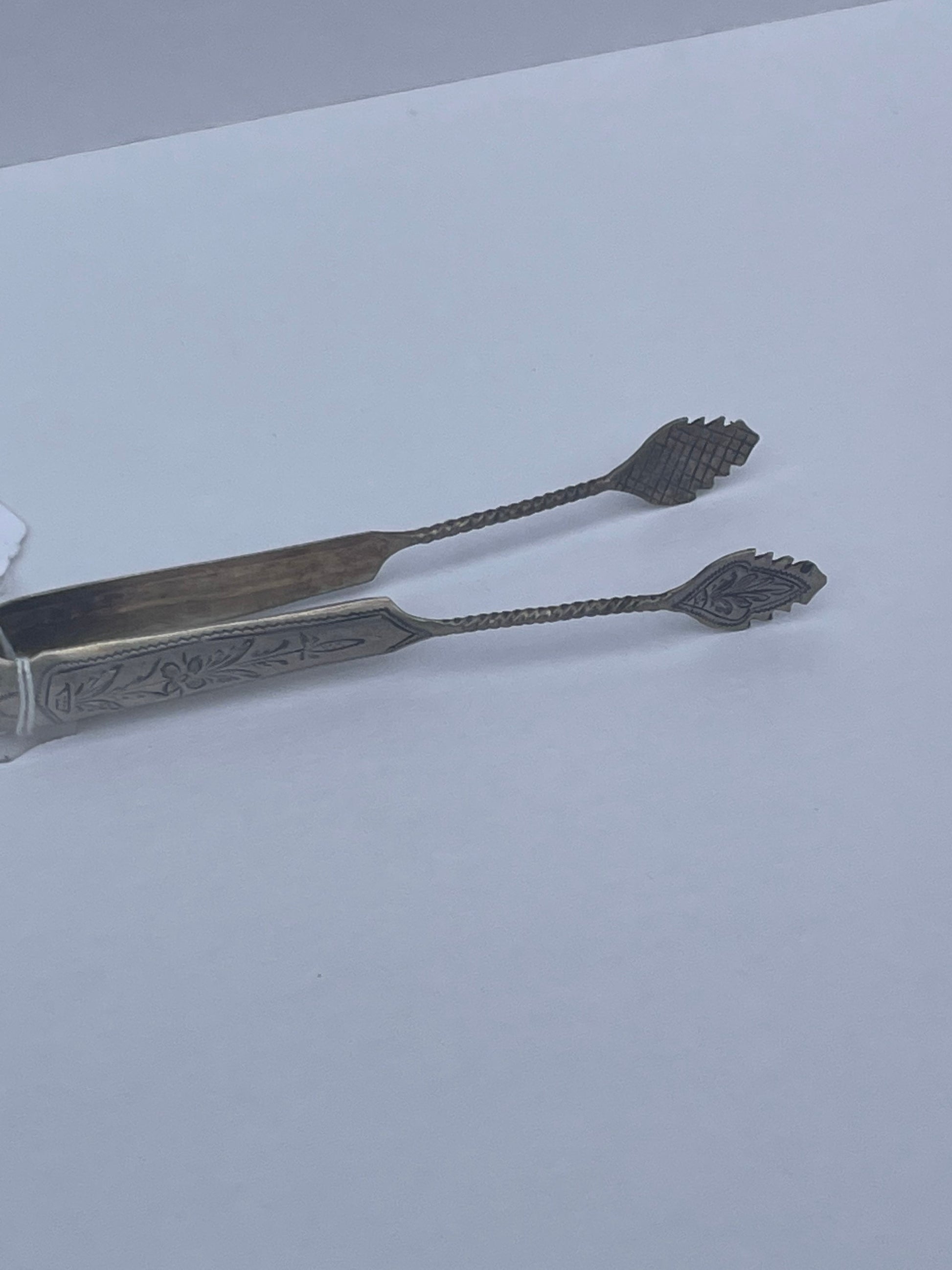 Vintage Moscow Silver Tongs