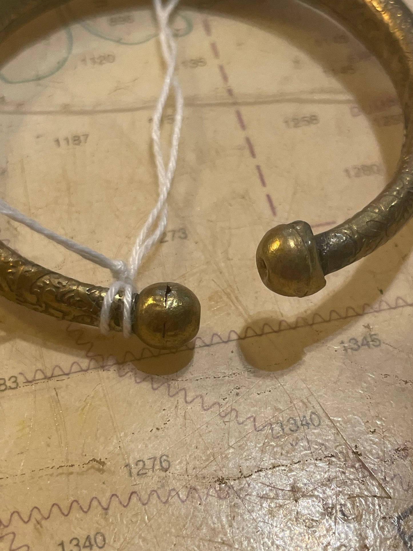 Vintage Brass Cuff From India