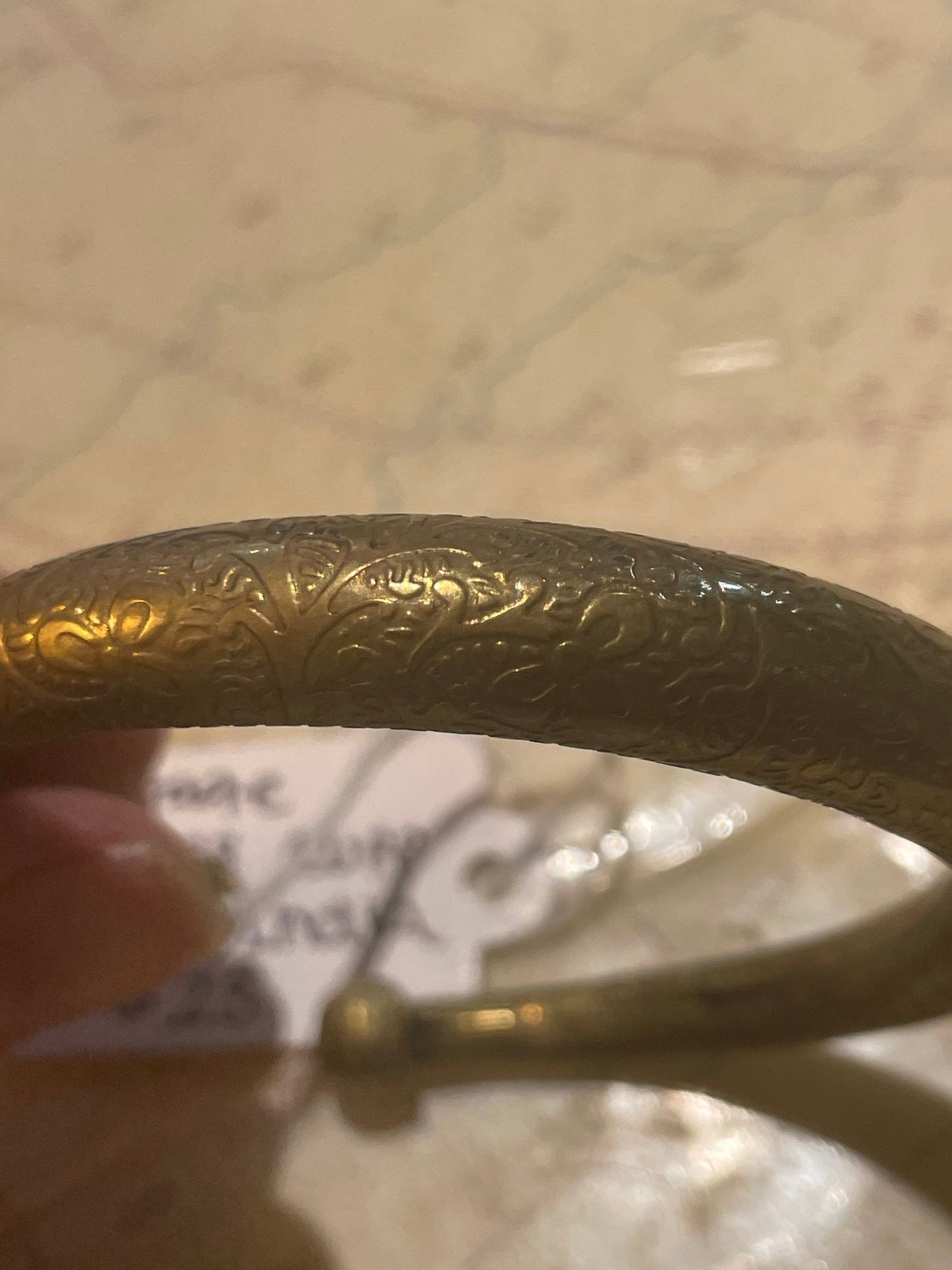 Vintage Brass Cuff From India
