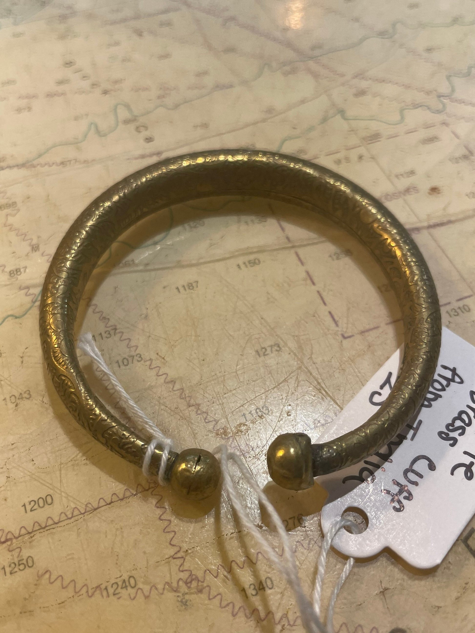 Vintage Brass Cuff From India