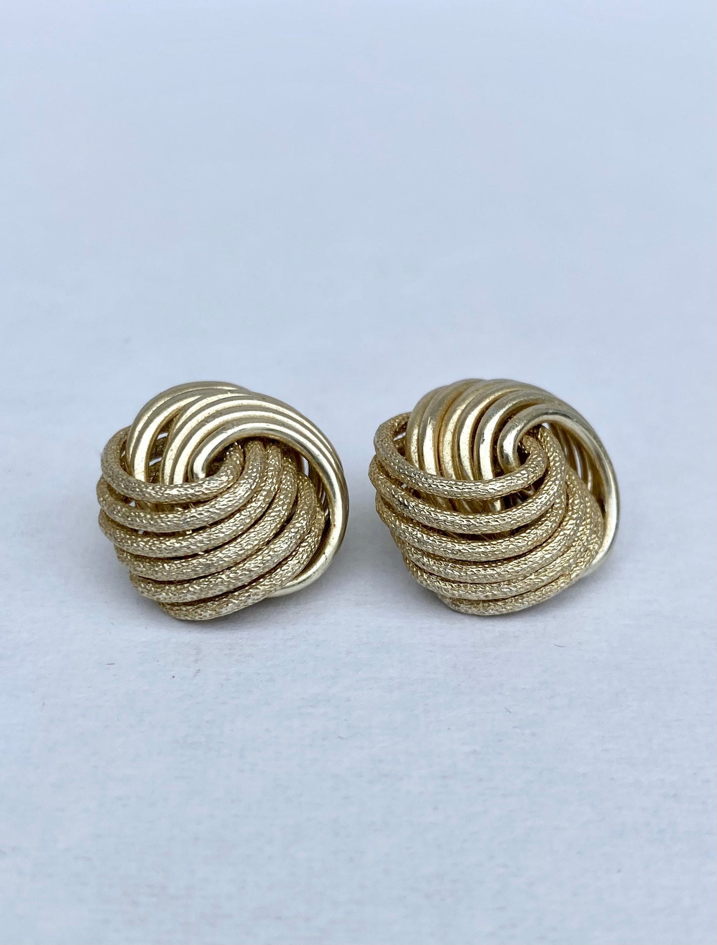 Vintage Gold Tone Spiral Earrings