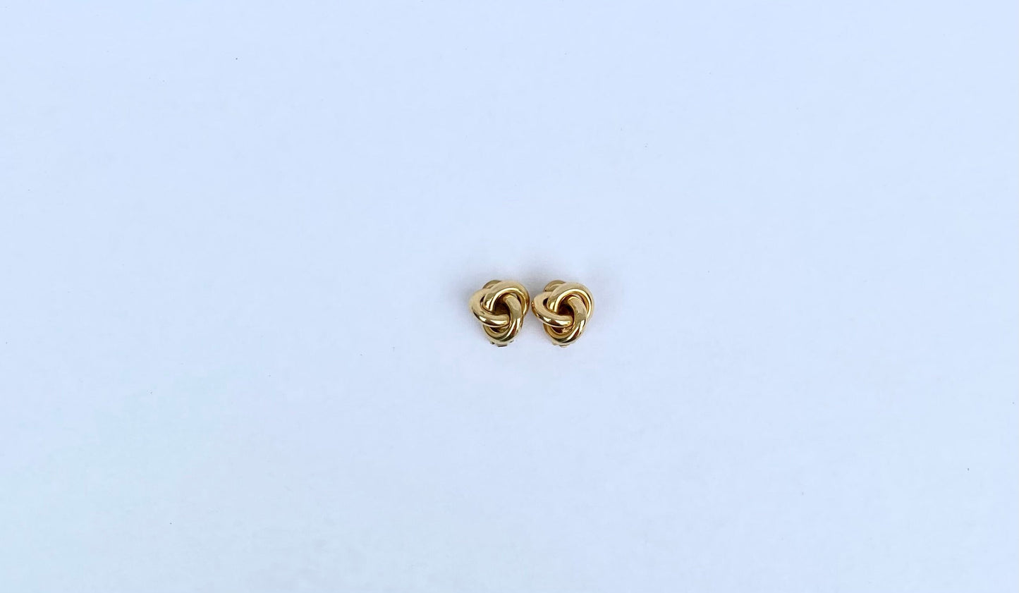 Vintage Gold Tone Knot Earrings