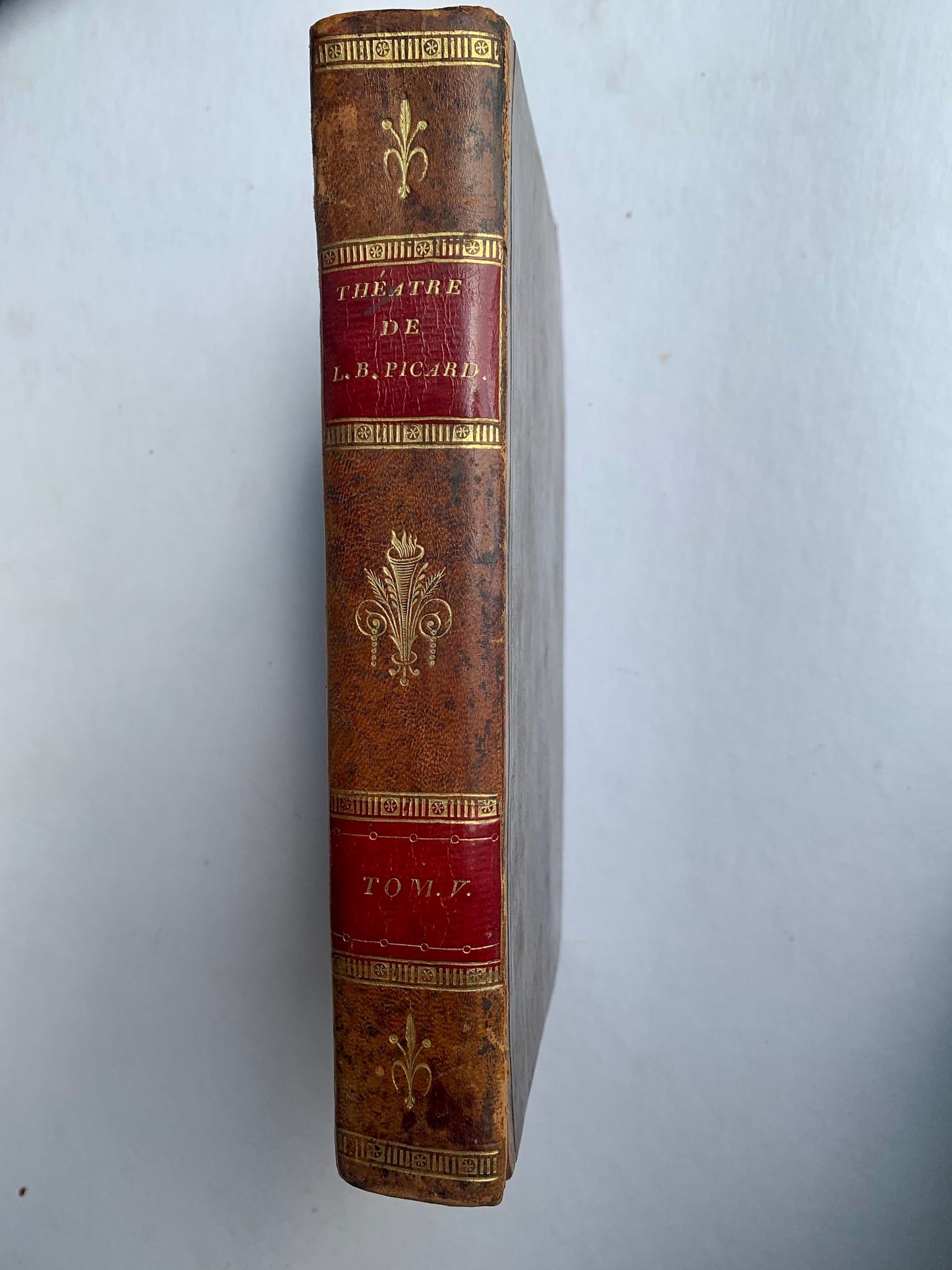 Antique 5 Volume Hardcover Book Collections of L.B. Picard’s Comedic Prose (1812)