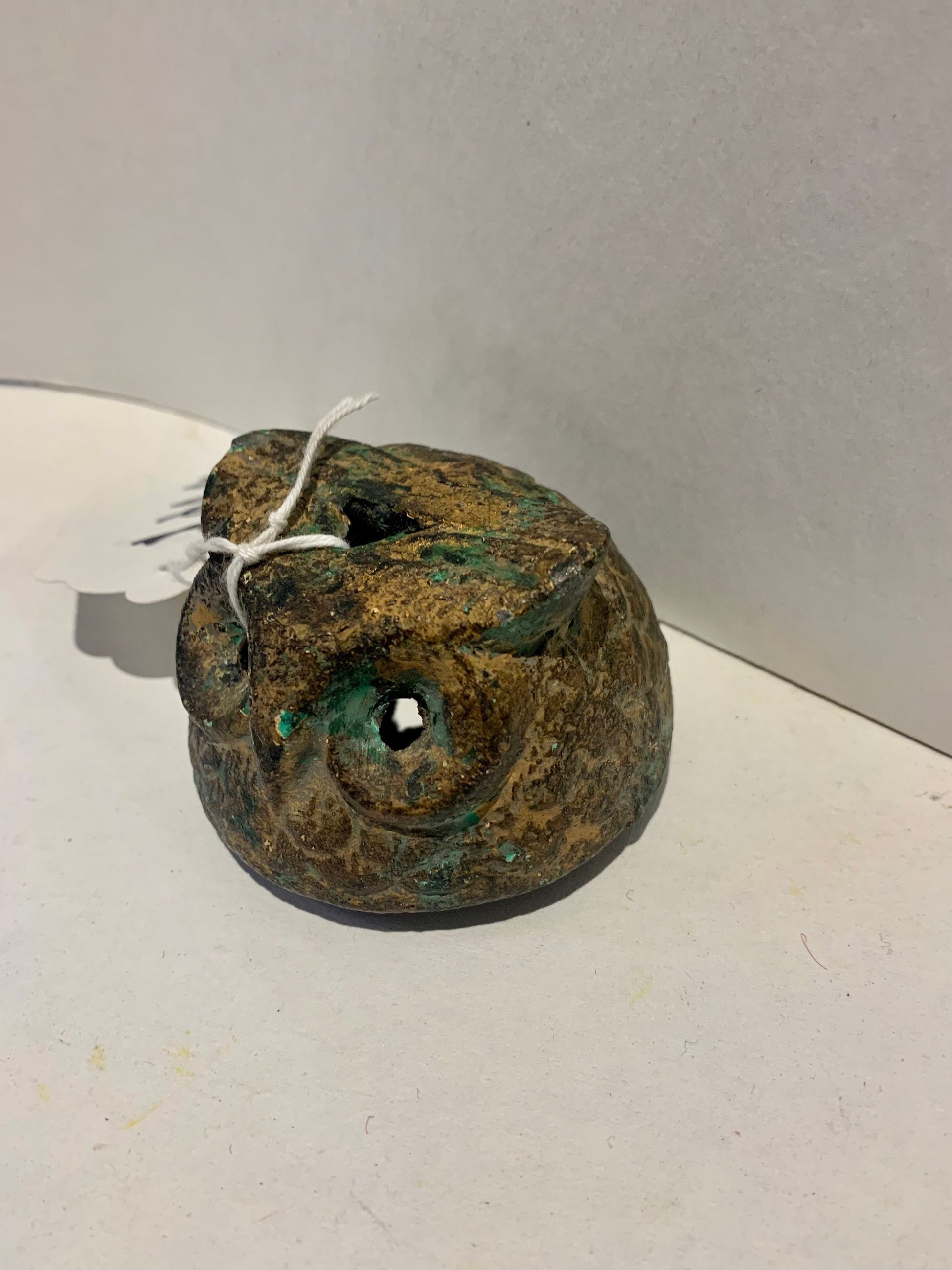 Vintage Bronze Owl Paperweight