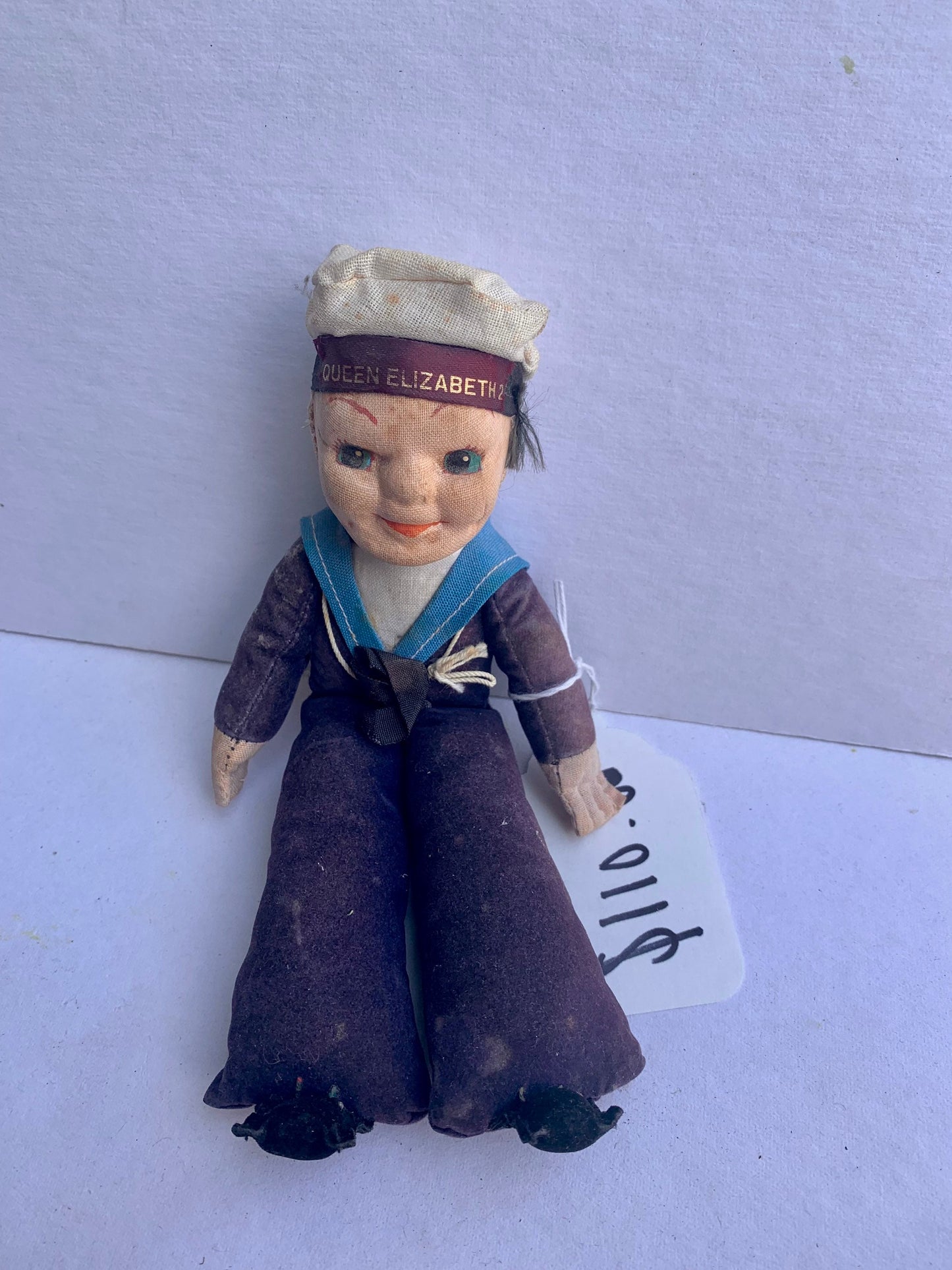 Vintage Queen Elizabeth Sailor Doll