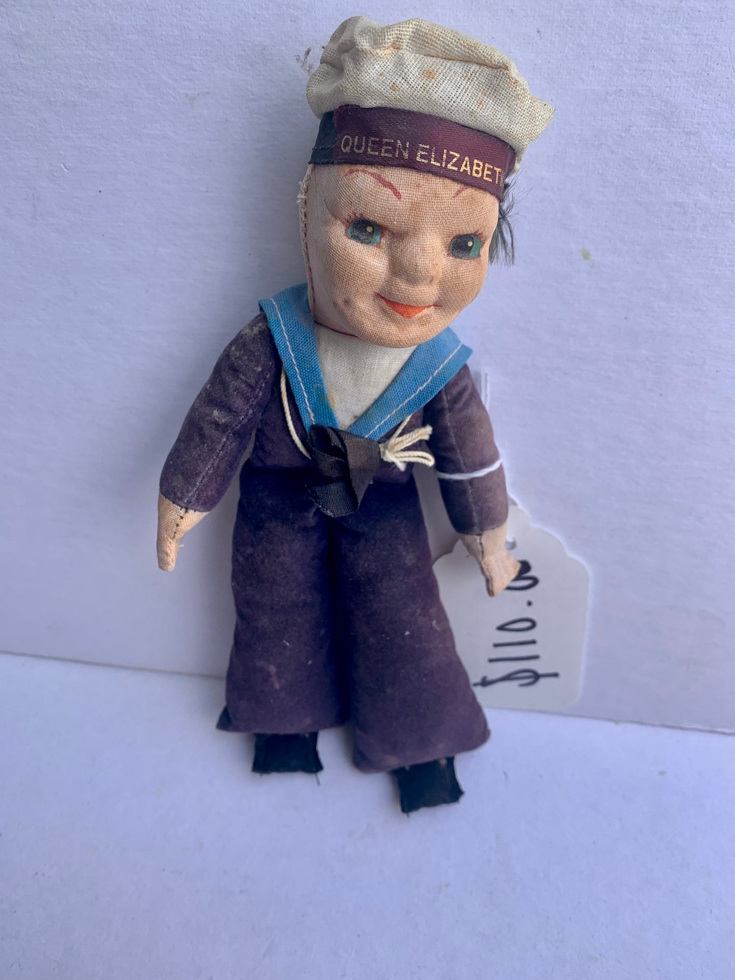 Vintage Queen Elizabeth Sailor Doll