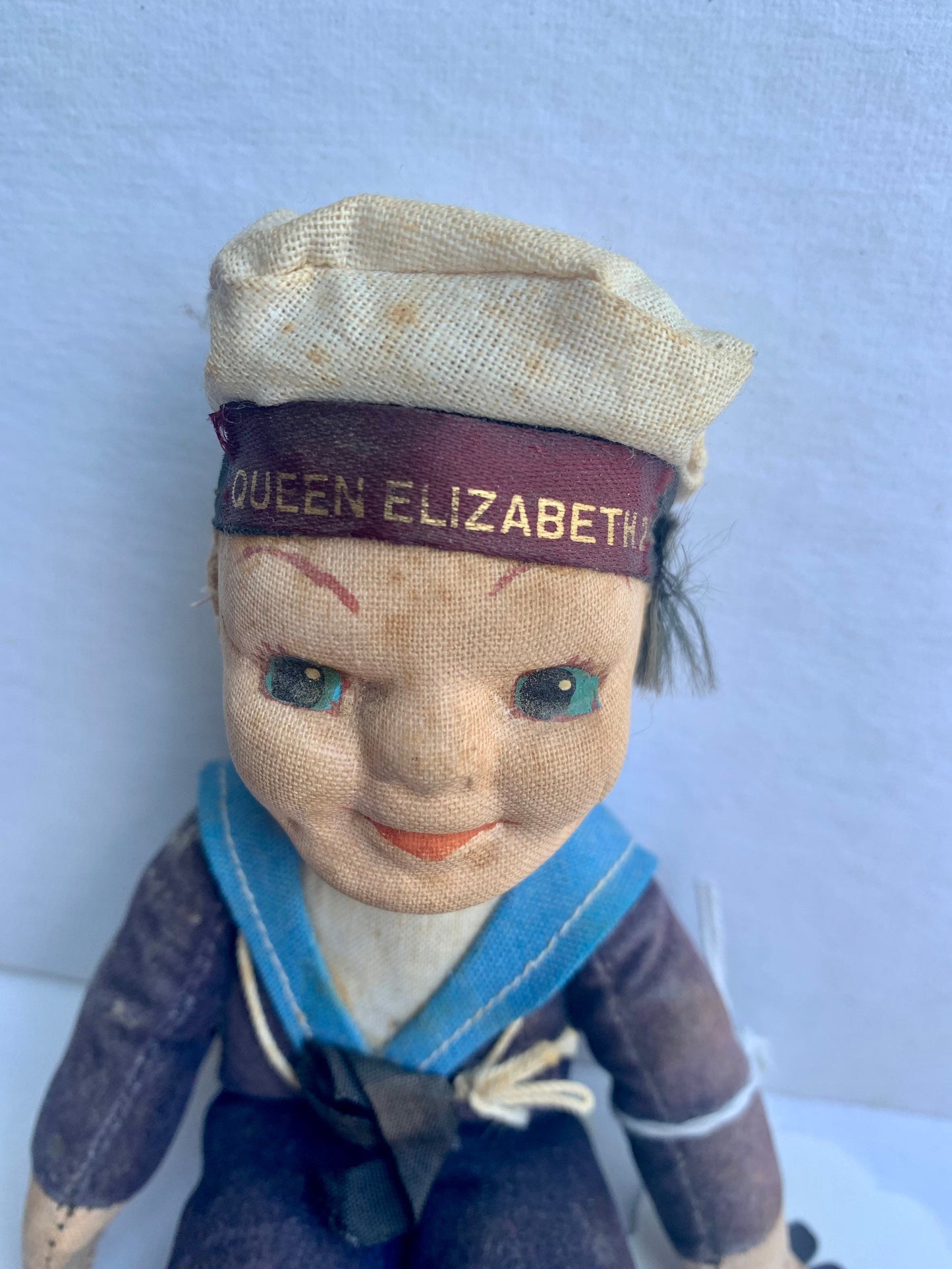 Vintage Queen Elizabeth Sailor Doll