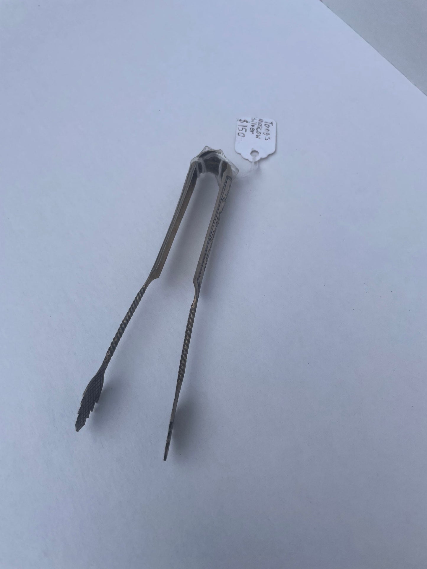 Vintage Moscow Silver Tongs