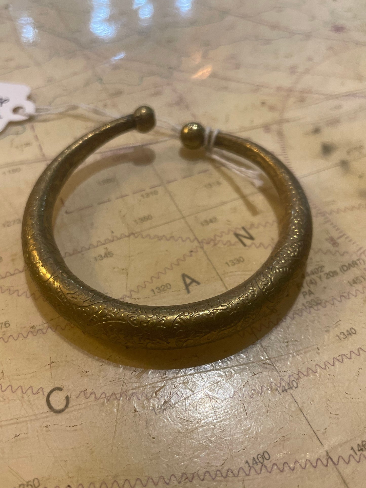 Vintage Brass Cuff From India