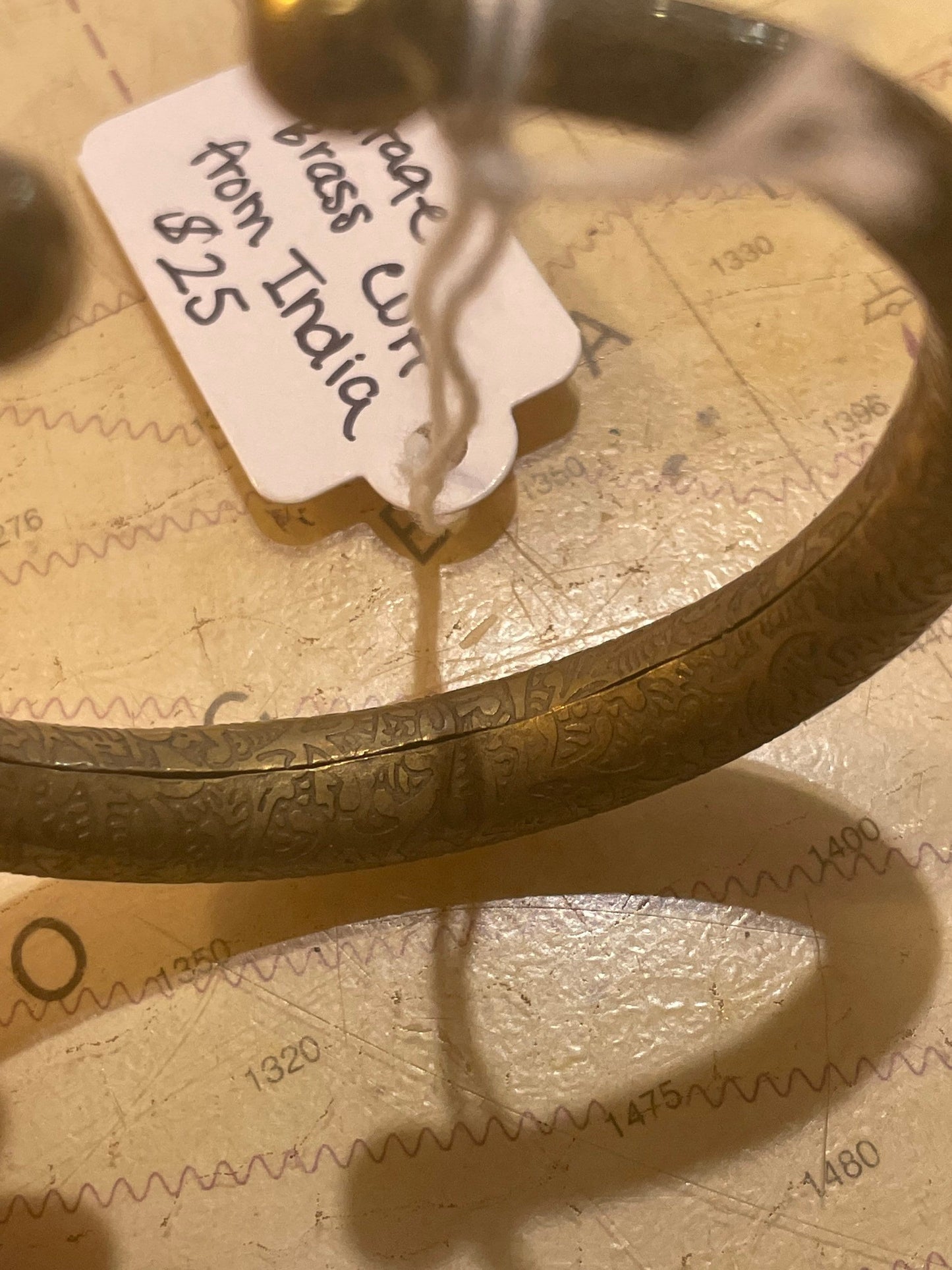 Vintage Brass Cuff From India