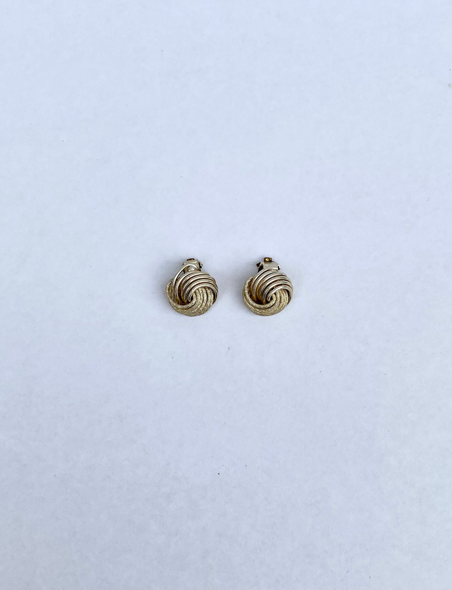 Vintage Gold Tone Spiral Earrings