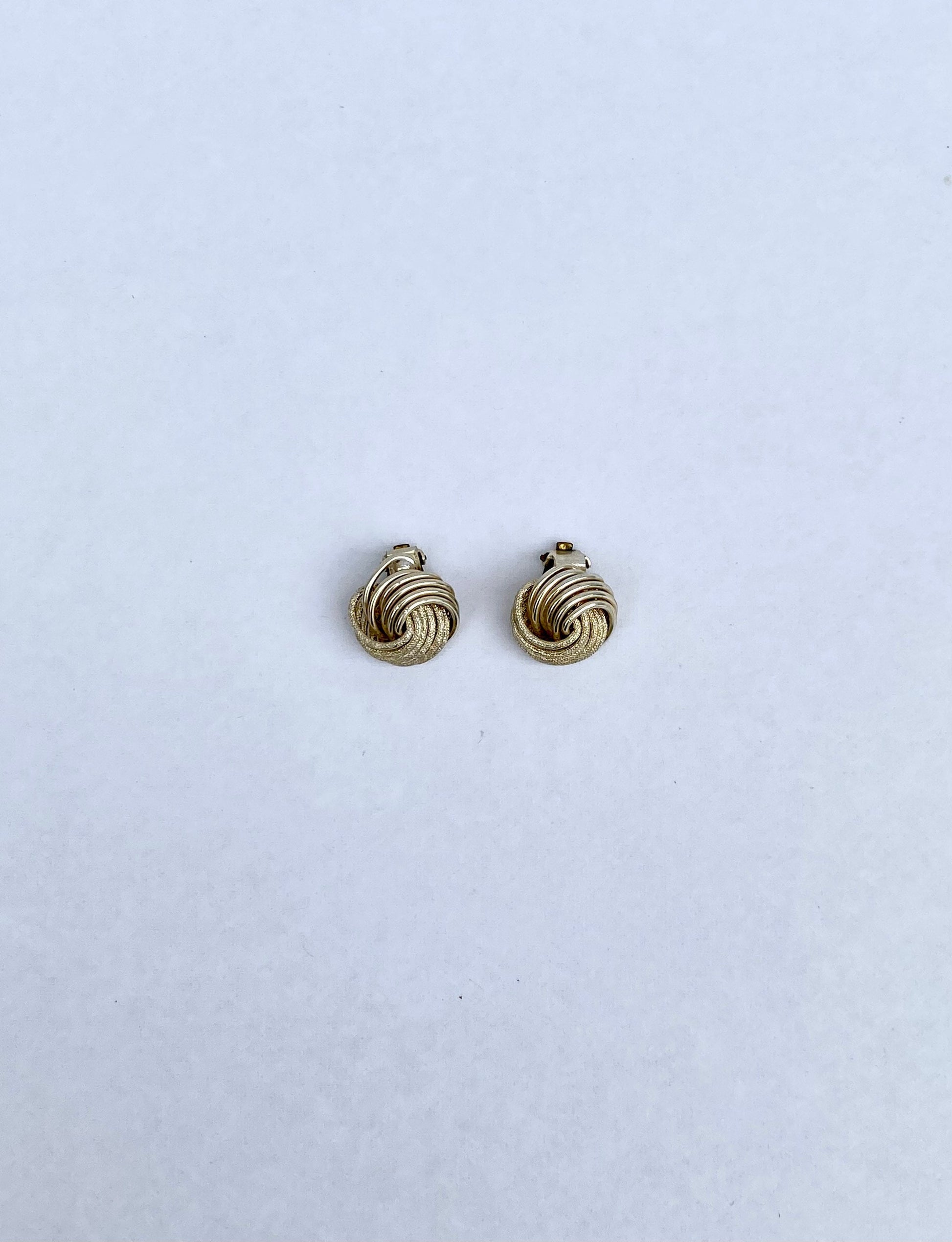 Vintage Gold Tone Spiral Earrings