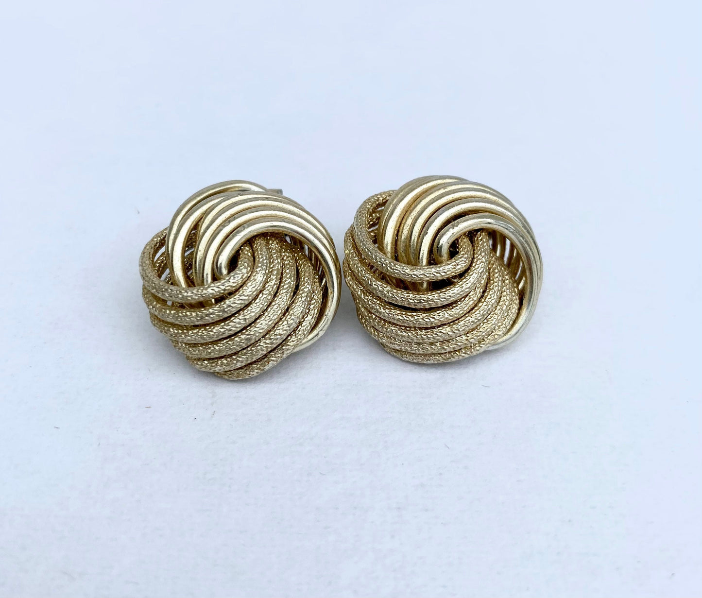 Vintage Gold Tone Spiral Earrings