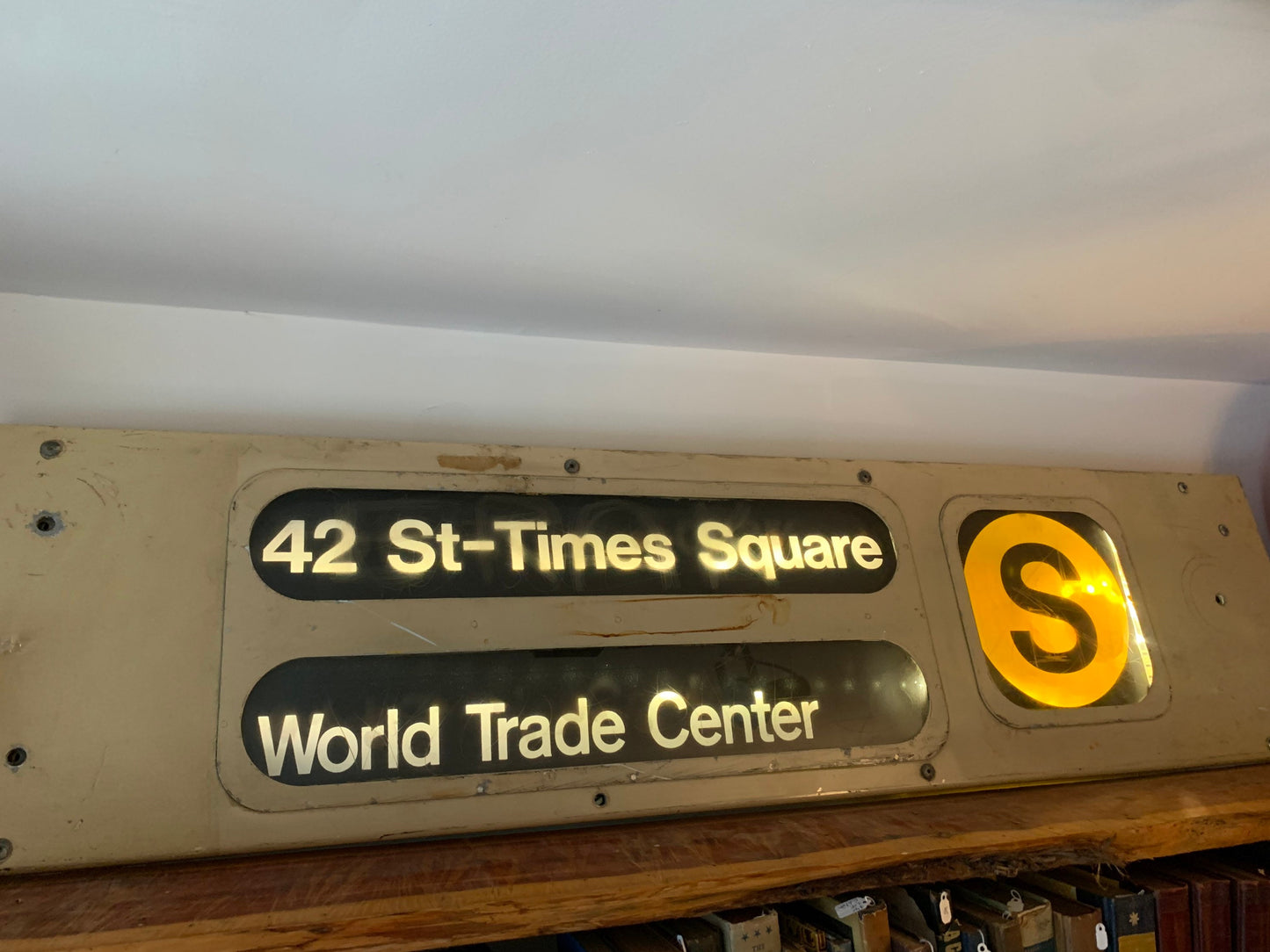 Amazing and Rare Authentic Two sided New York City Subway Car Station / Route Sign, World Trade Center, Times Square, More, MTA Memorabilia