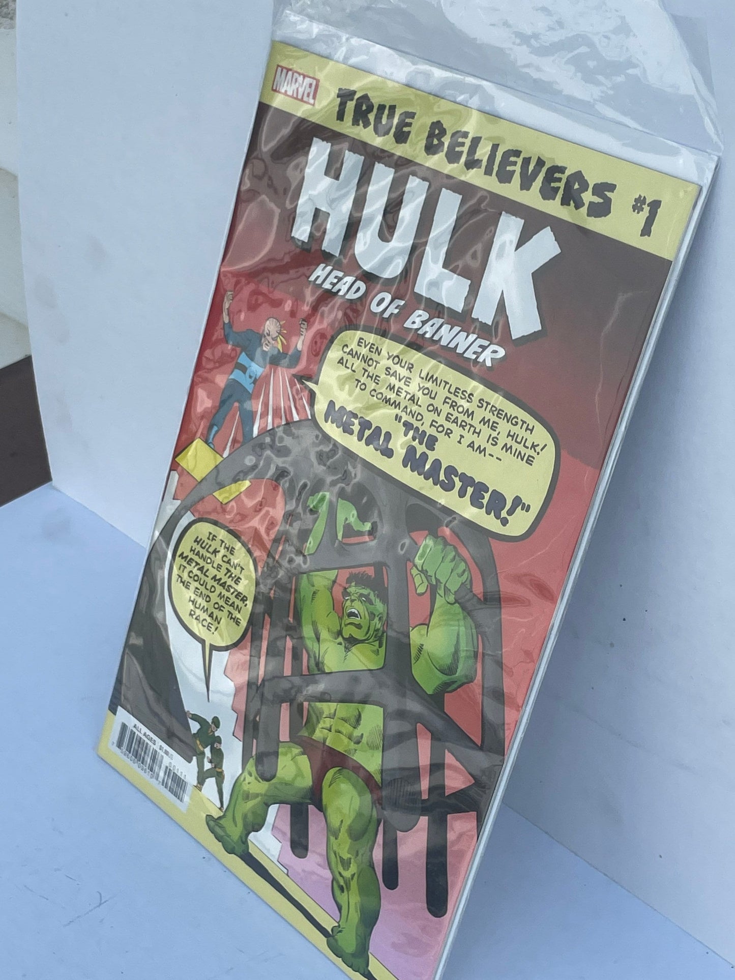 Hulk: Head of Banner Comic Book, Marvel Comics Collector's Item, Superhero Graphic Novel, Stan Lee Tribute