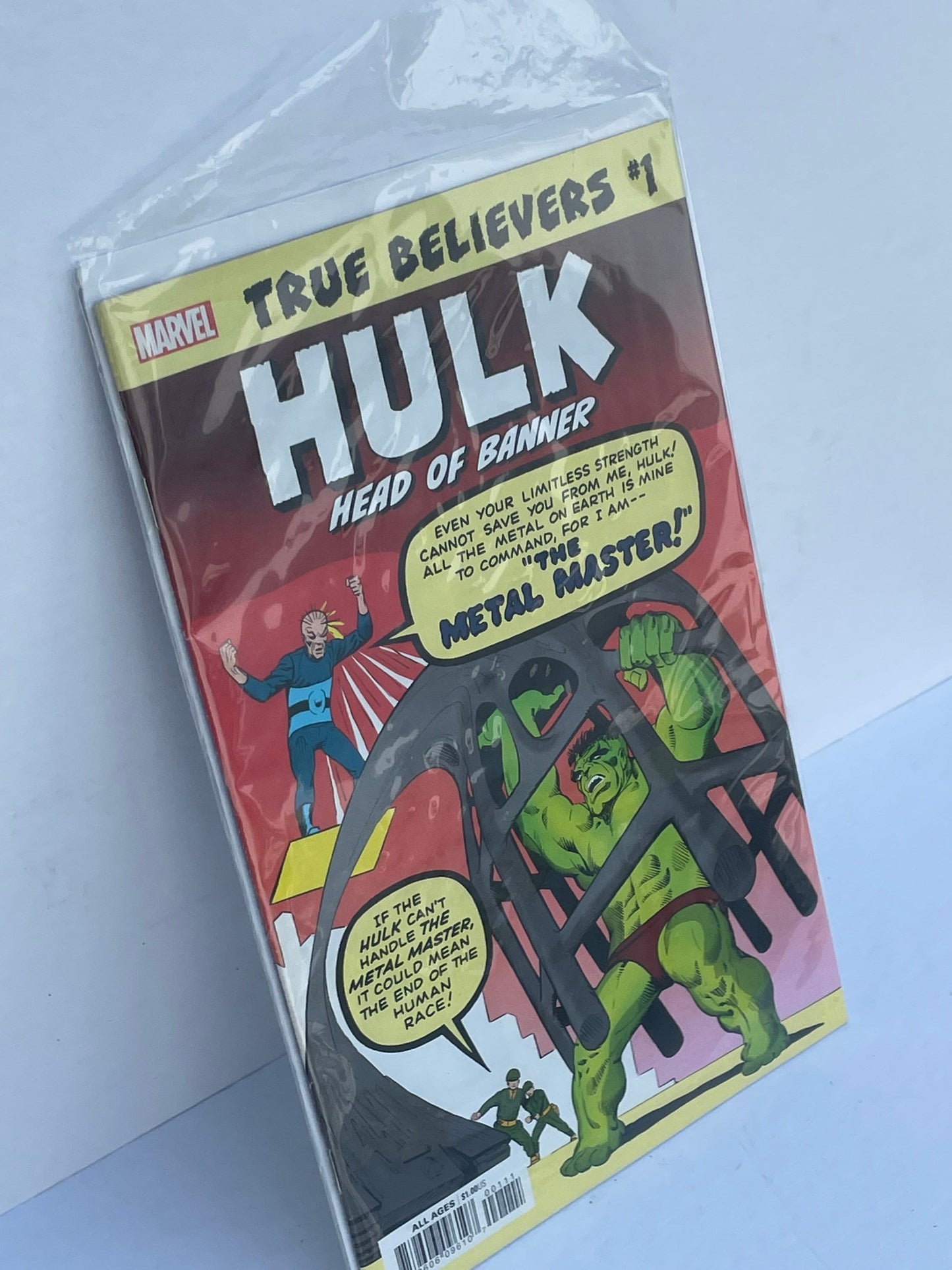 Hulk: Head of Banner Comic Book, Marvel Comics Collector's Item, Superhero Graphic Novel, Stan Lee Tribute