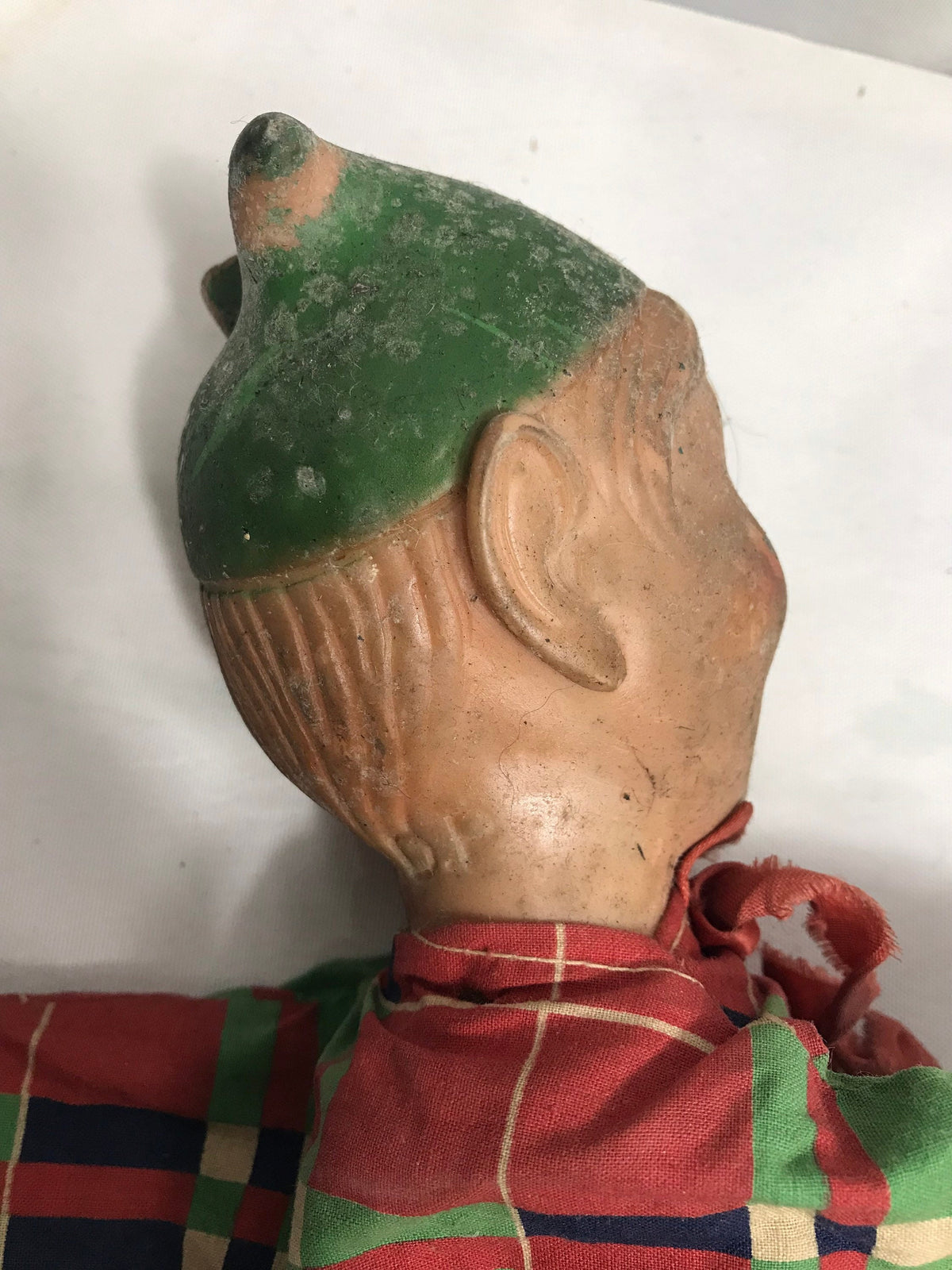 Vintage RARE Peter Pan Head Hand Puppet - Disney MFG Cloth Body Vinyl - Walt Disney Productions