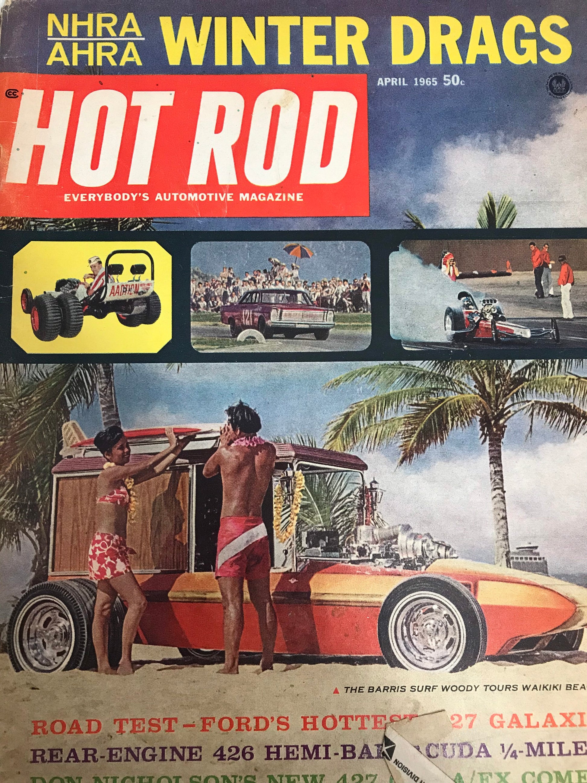 Vintage Hot Rod Everybody’s Automotive Magazine | NHRA/AHRA Winter Drags | April 1965 Issue