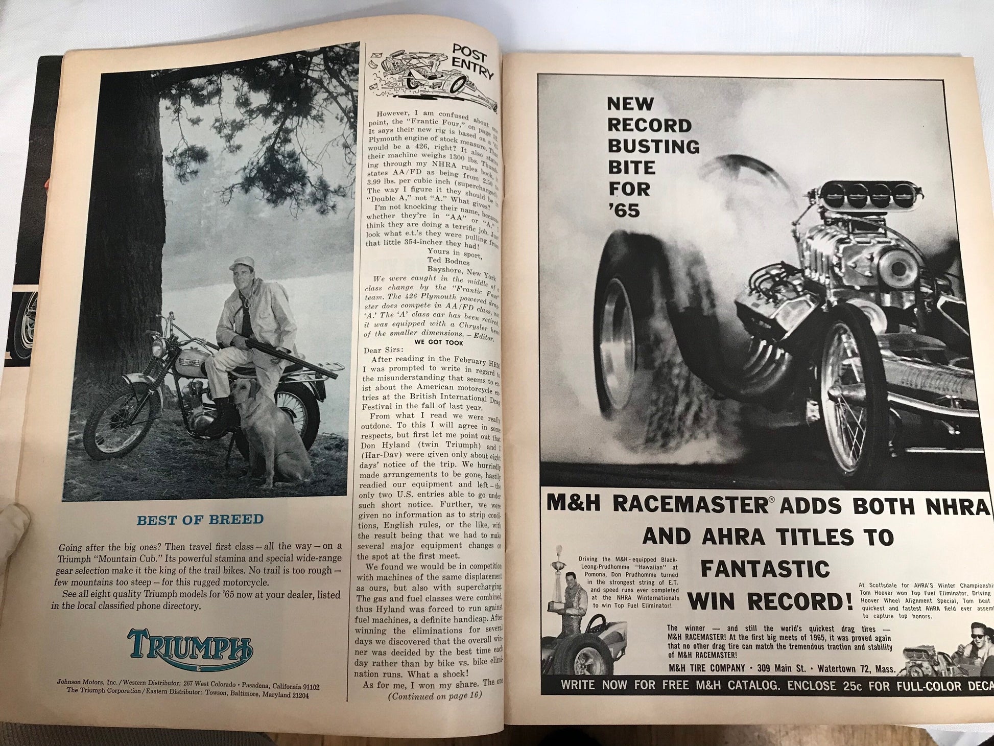 Vintage Hot Rod Everybody’s Automotive Magazine | NHRA/AHRA Winter Drags | April 1965 Issue