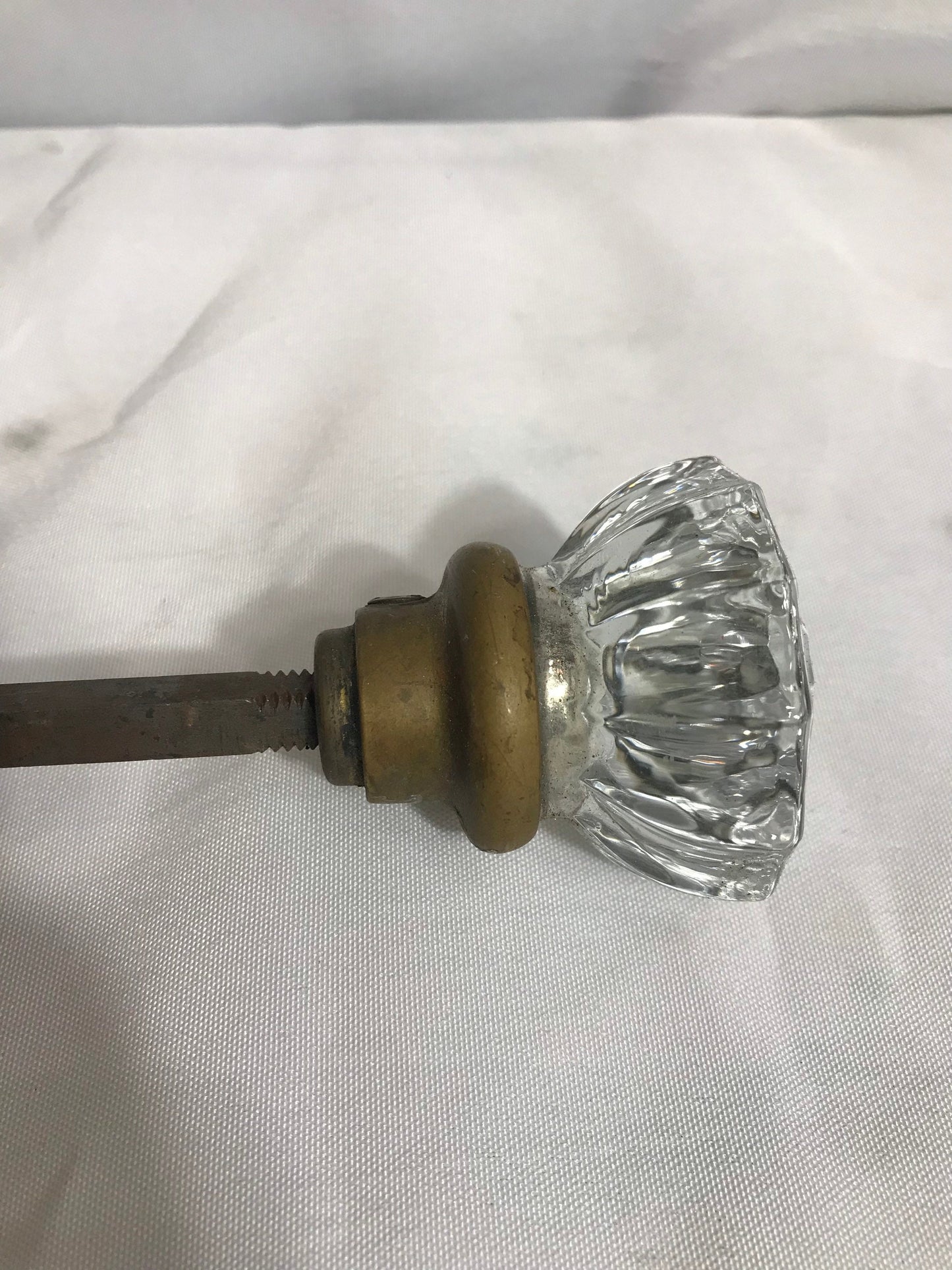 Fluted Glass Door Knobs | Pair | Home Decor