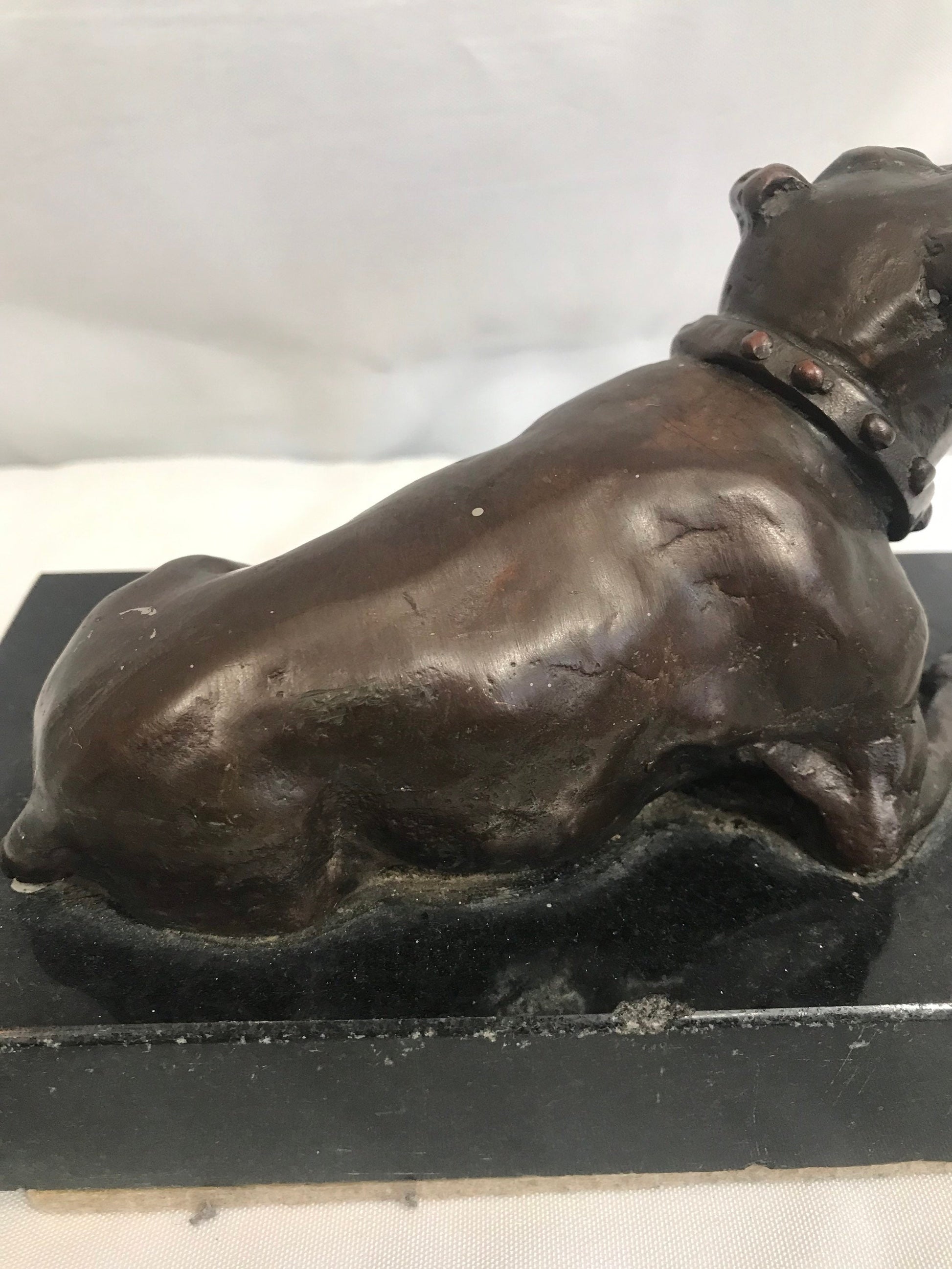 Vintage Bronze Bulldog Figurine | Home and Office Decor