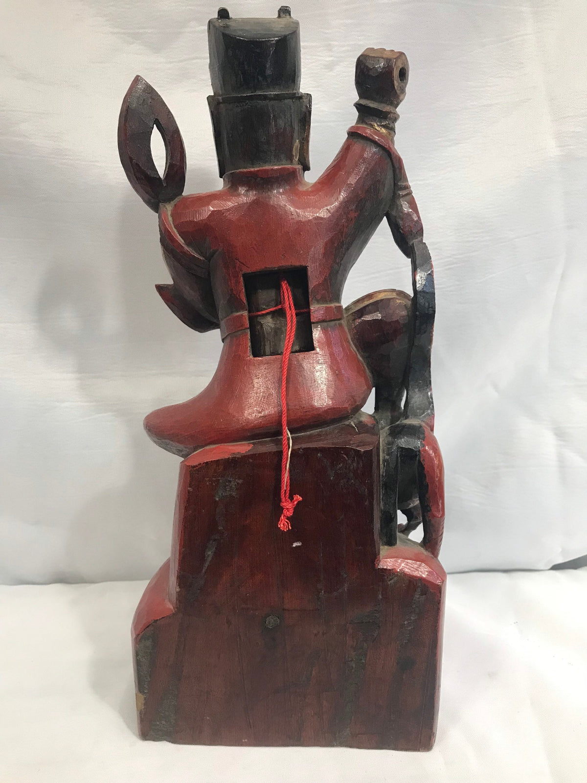 Vintage Wooden Sculpture of A Teak Warlord | Home Decor