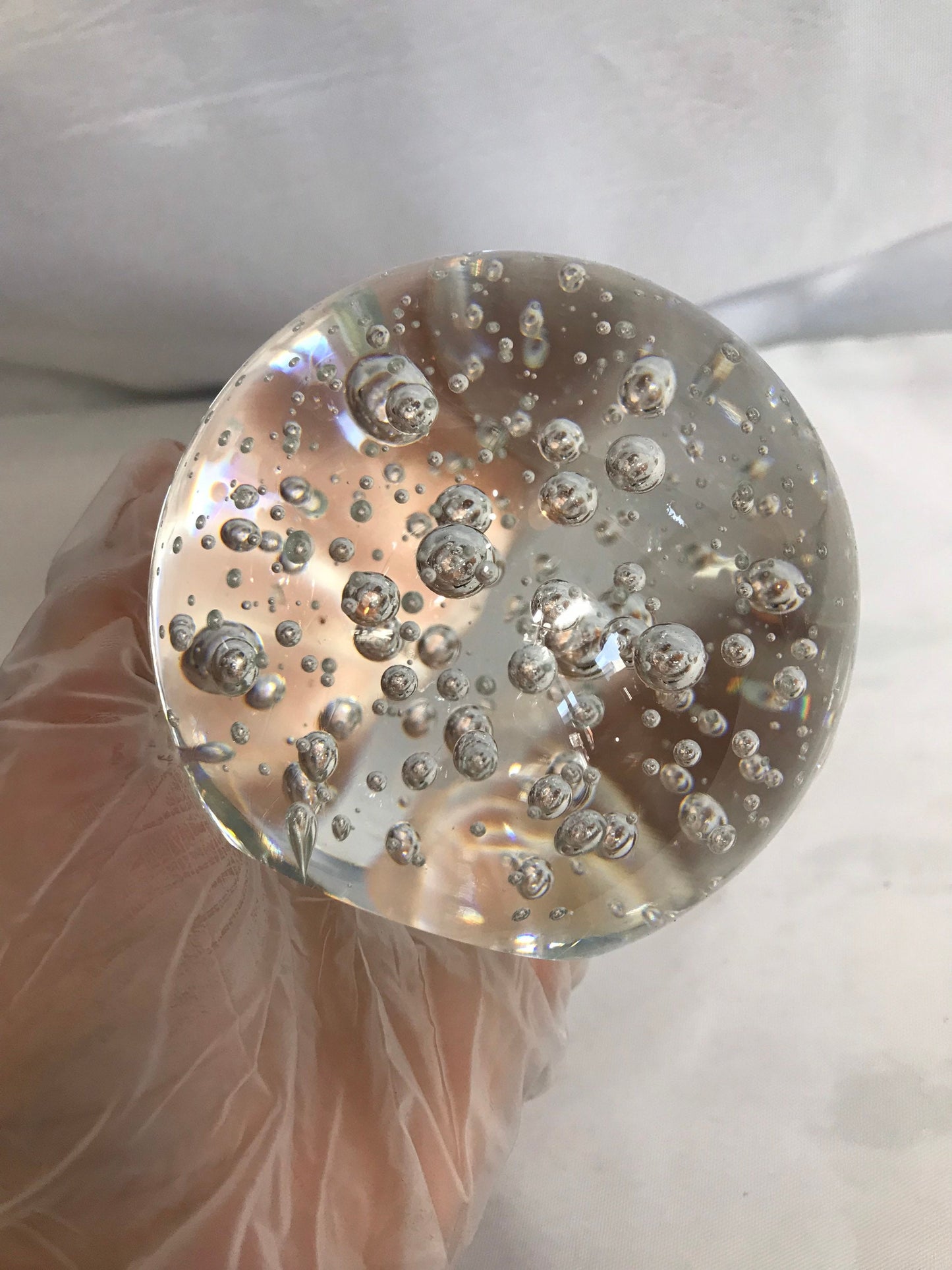 Vintage Clear Bubble Paperweight | Home Decor | Office Decor