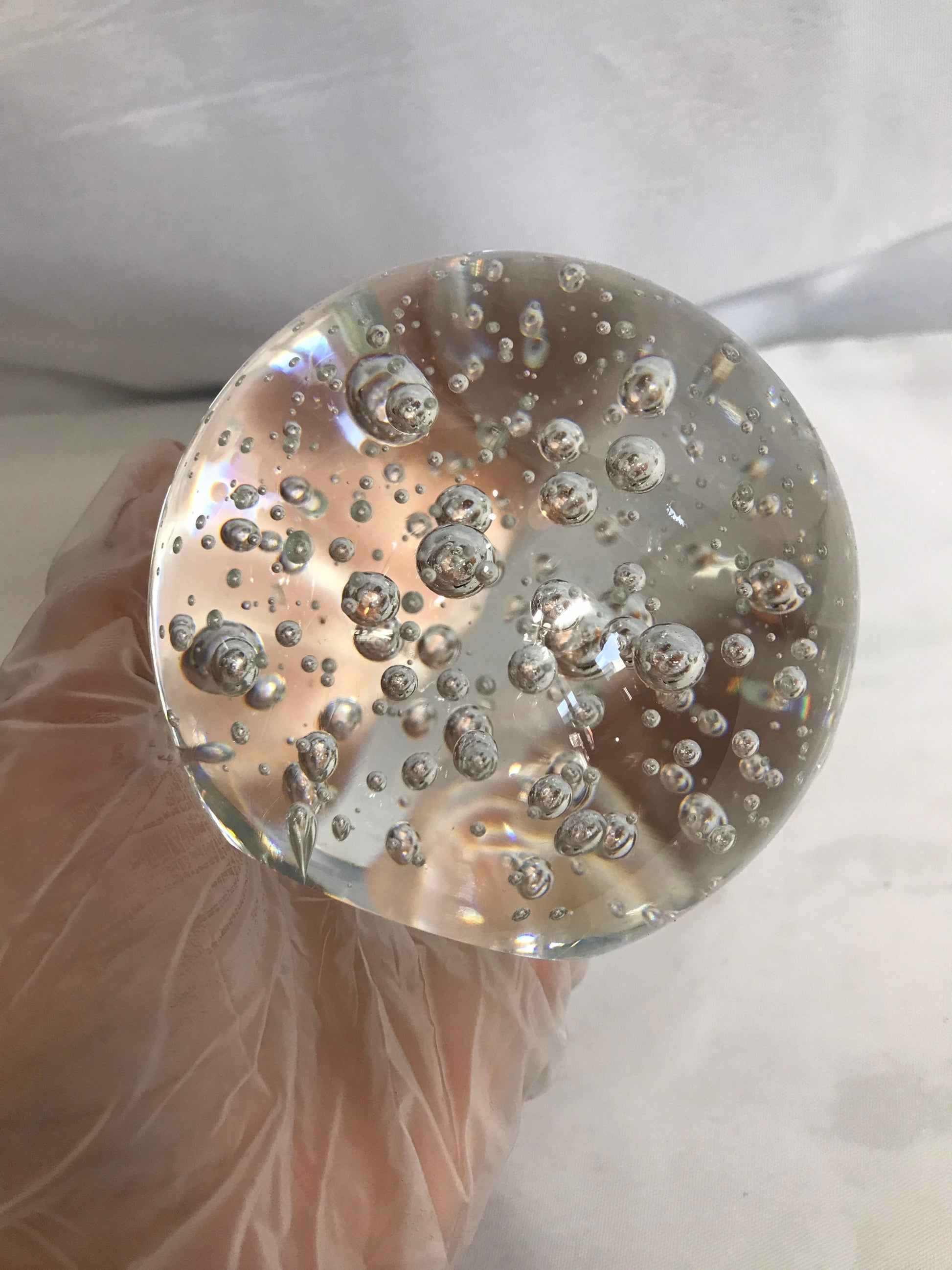 Vintage Clear Bubble Paperweight | Home Decor | Office Decor