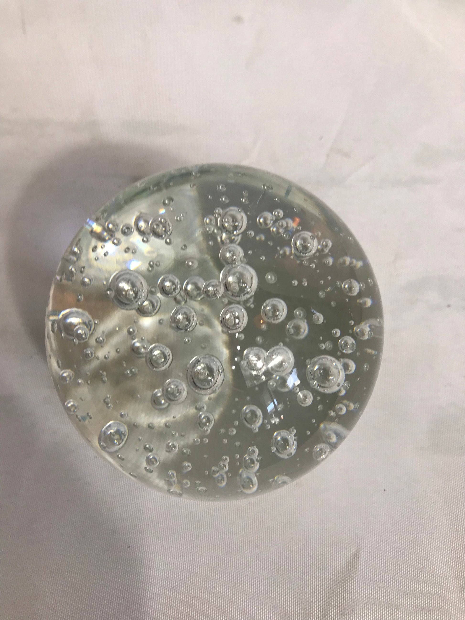 Vintage Clear Bubble Paperweight | Home Decor | Office Decor