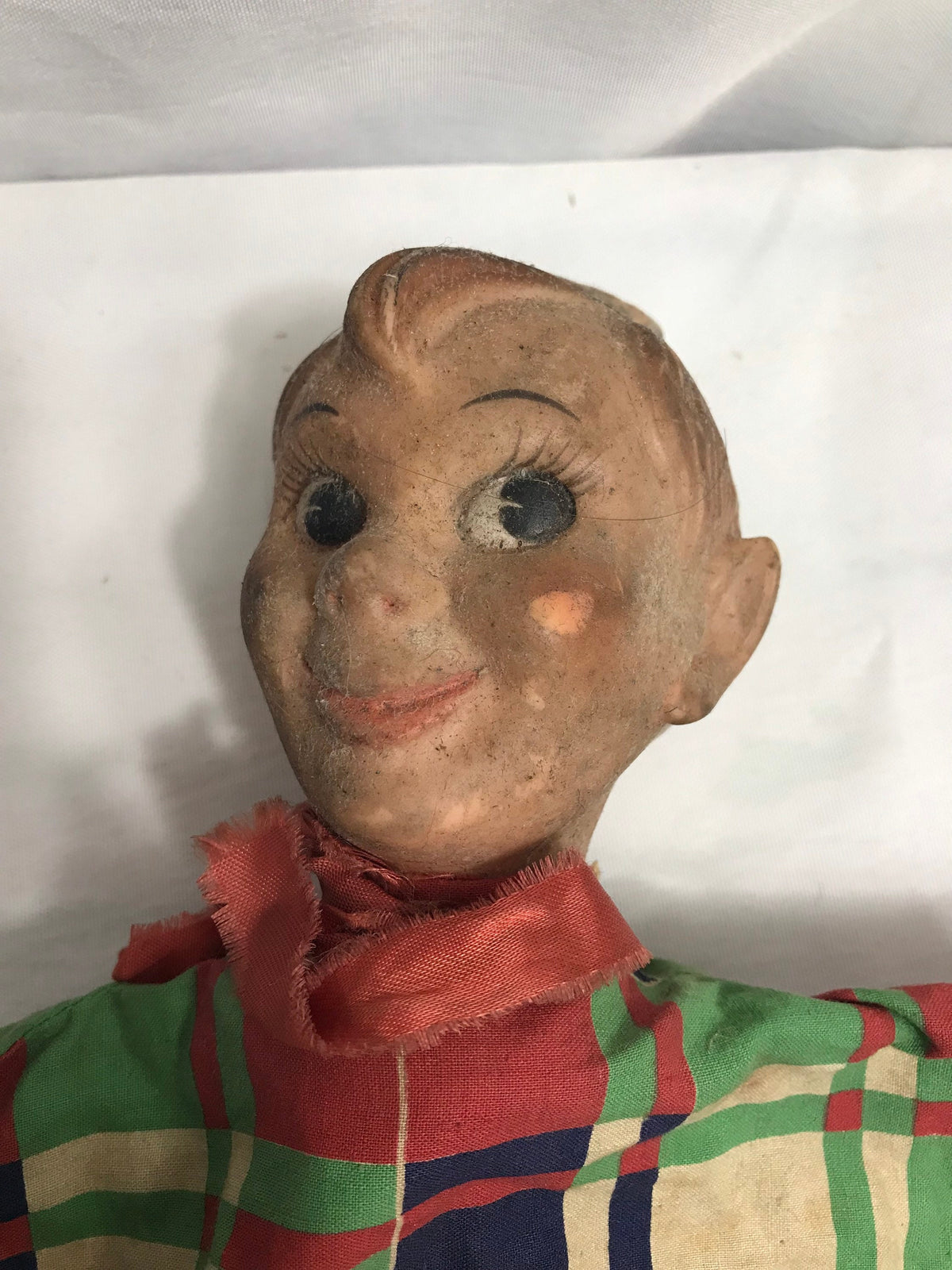 Vintage RARE Peter Pan Head Hand Puppet - Disney MFG Cloth Body Vinyl - Walt Disney Productions