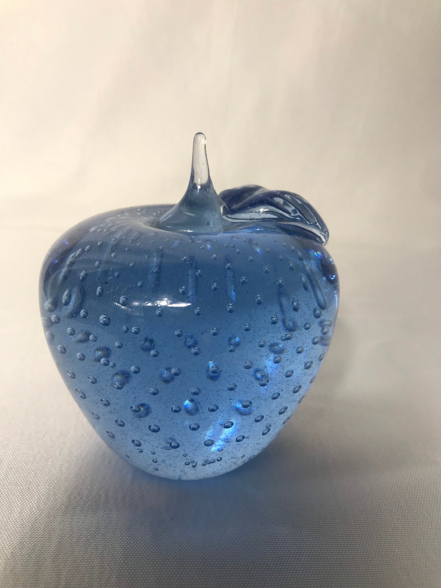 Vintage Wheaton Village Blue Apple Paperweight | Home Decor | Office Decor