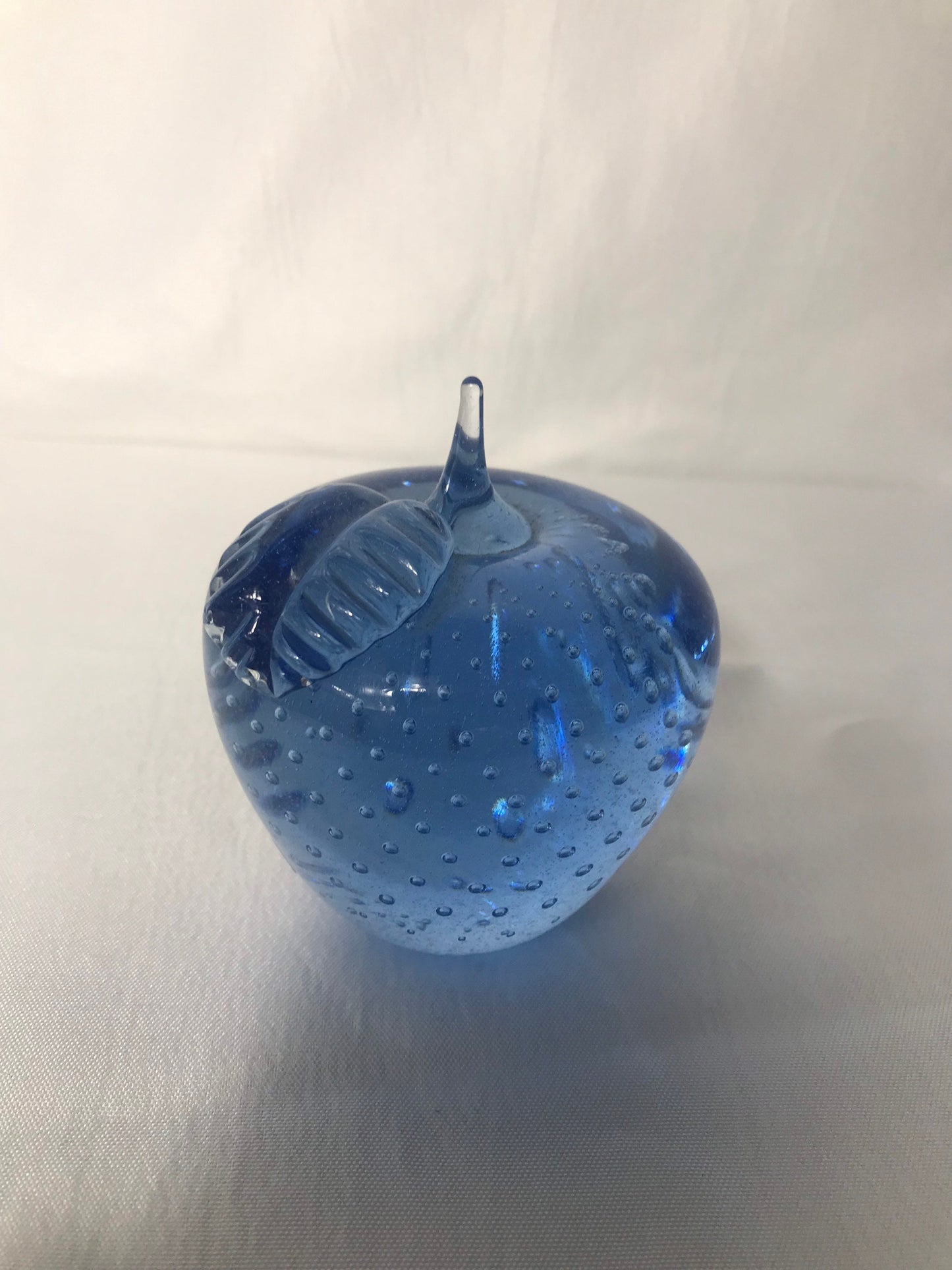 Vintage Wheaton Village Blue Apple Paperweight | Home Decor | Office Decor
