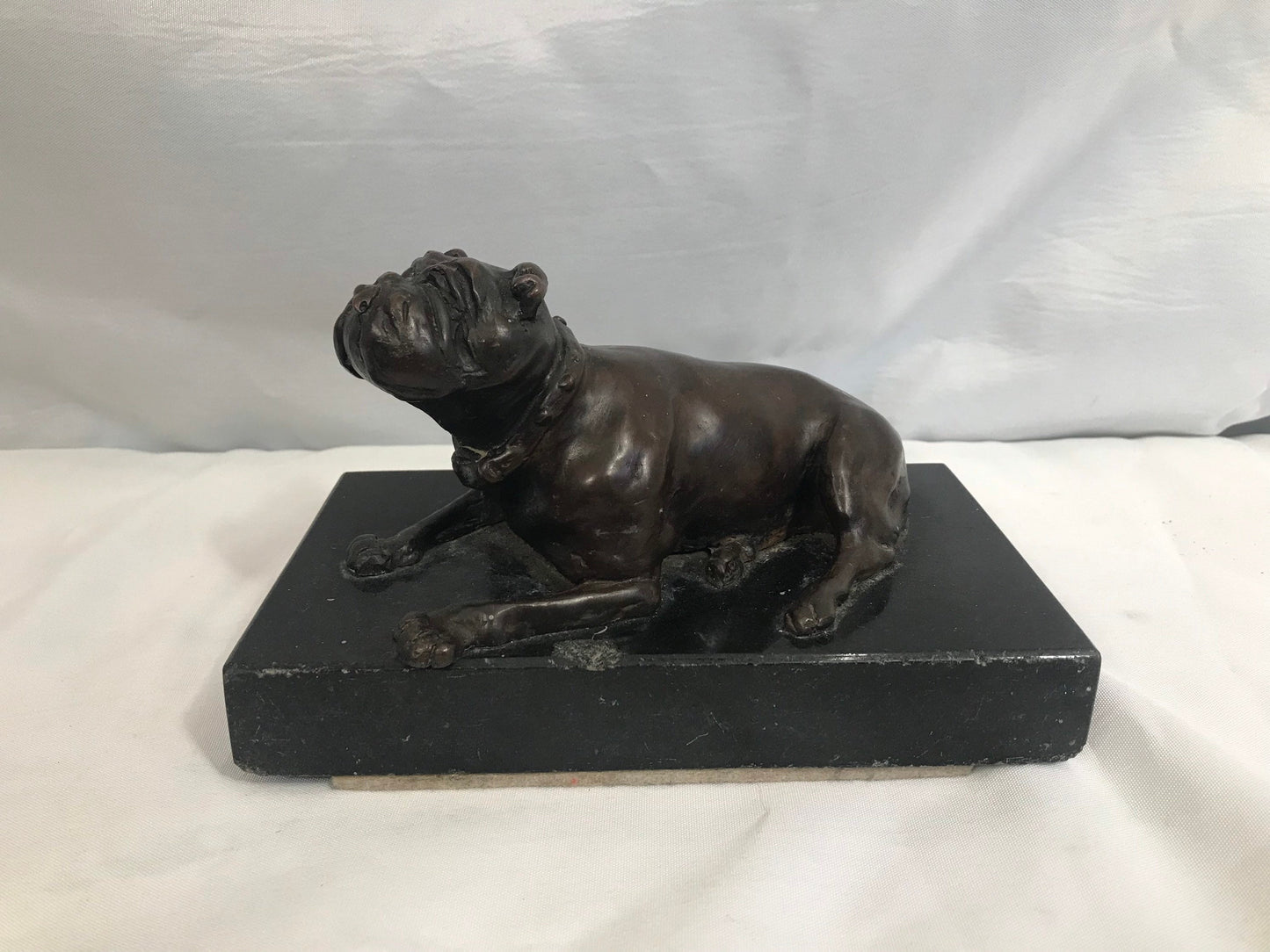 Vintage Bronze Bulldog Figurine | Home and Office Decor