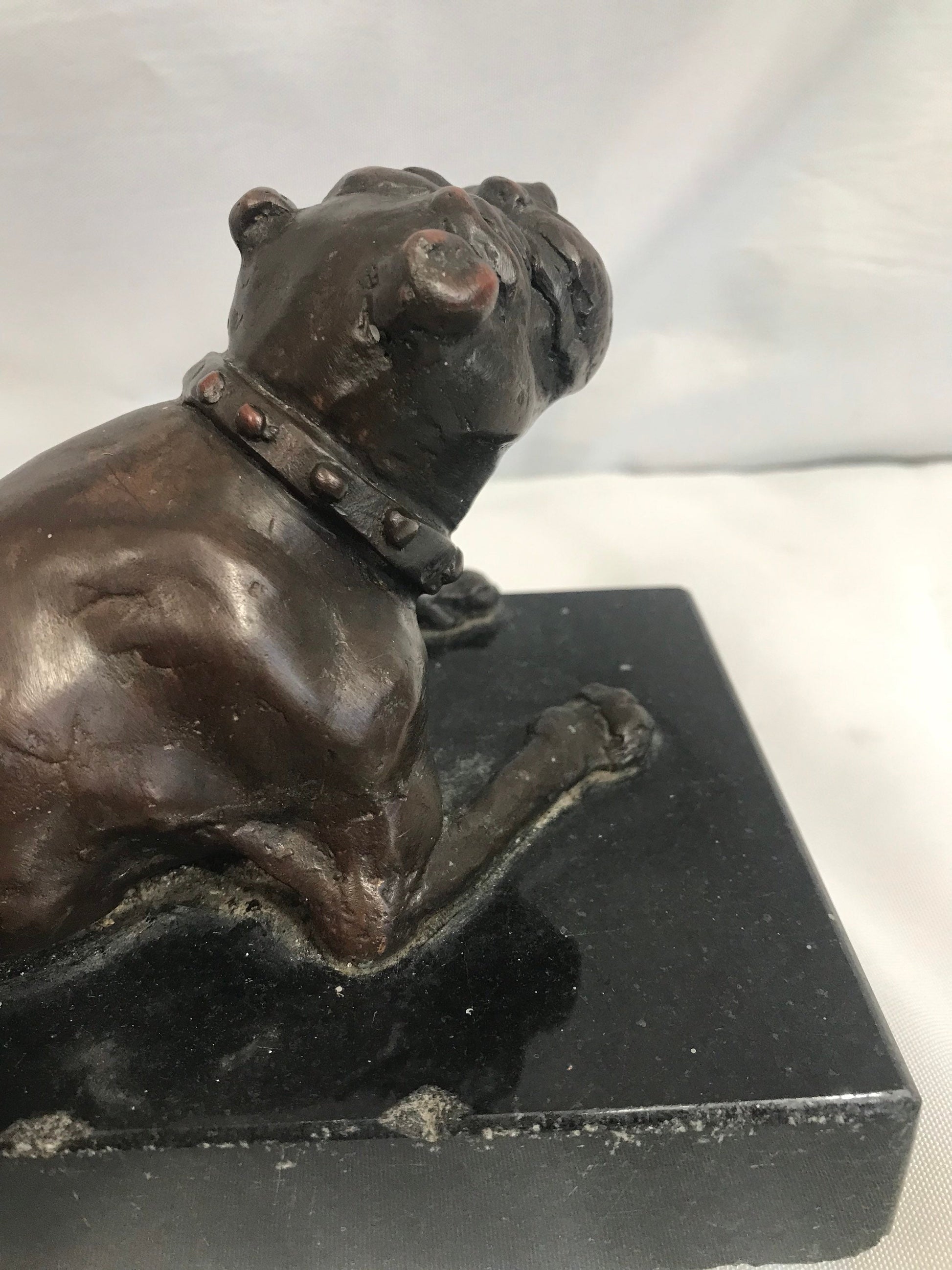 Vintage Bronze Bulldog Figurine | Home and Office Decor