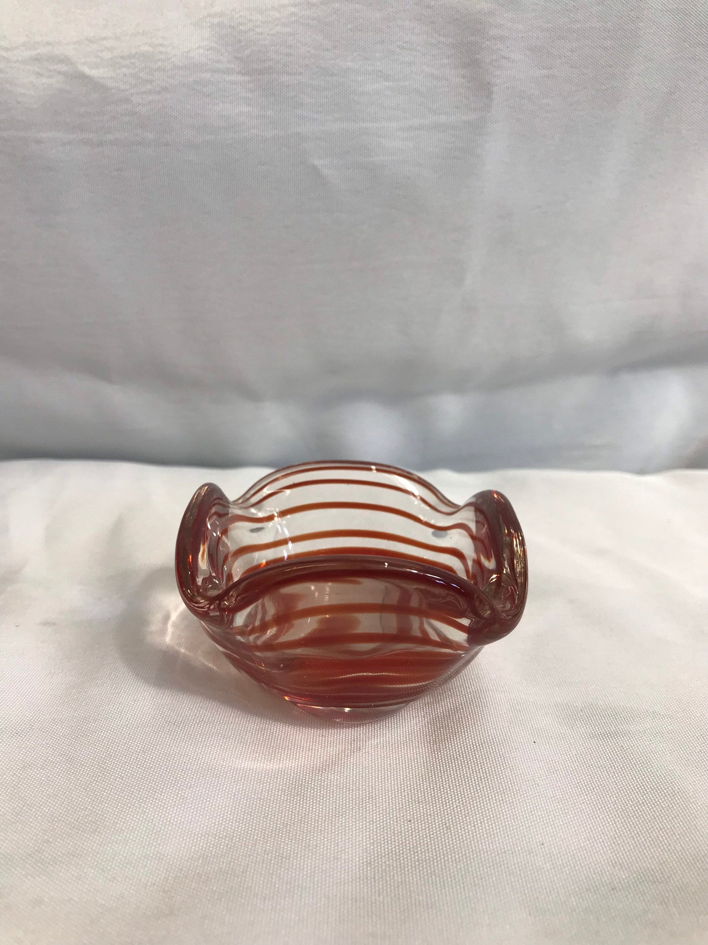 Vintage Auburn Swirl Murano Glass Dish | Home Decor