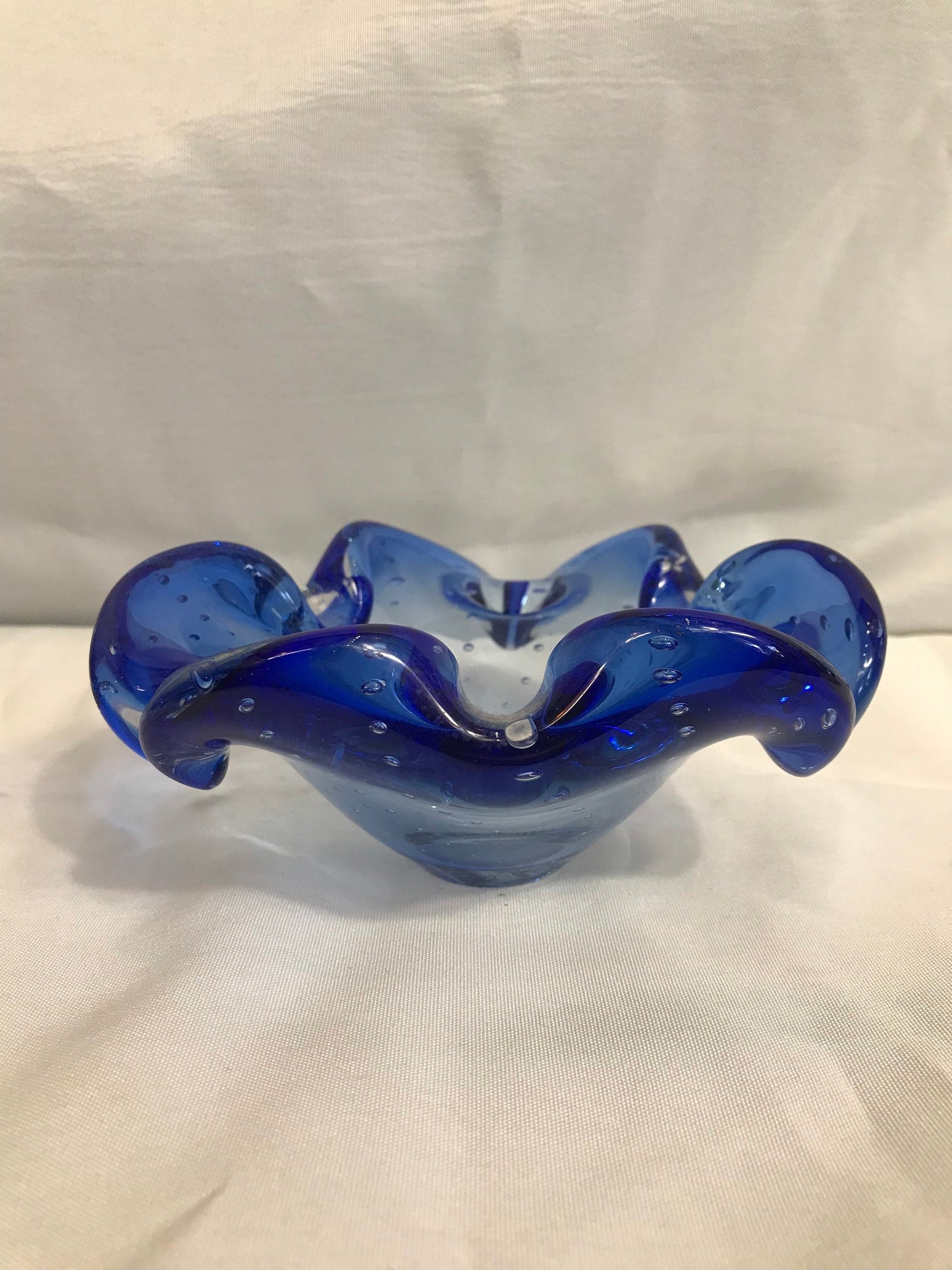 Vintage Clear Blue Murano Glass | Home Decor