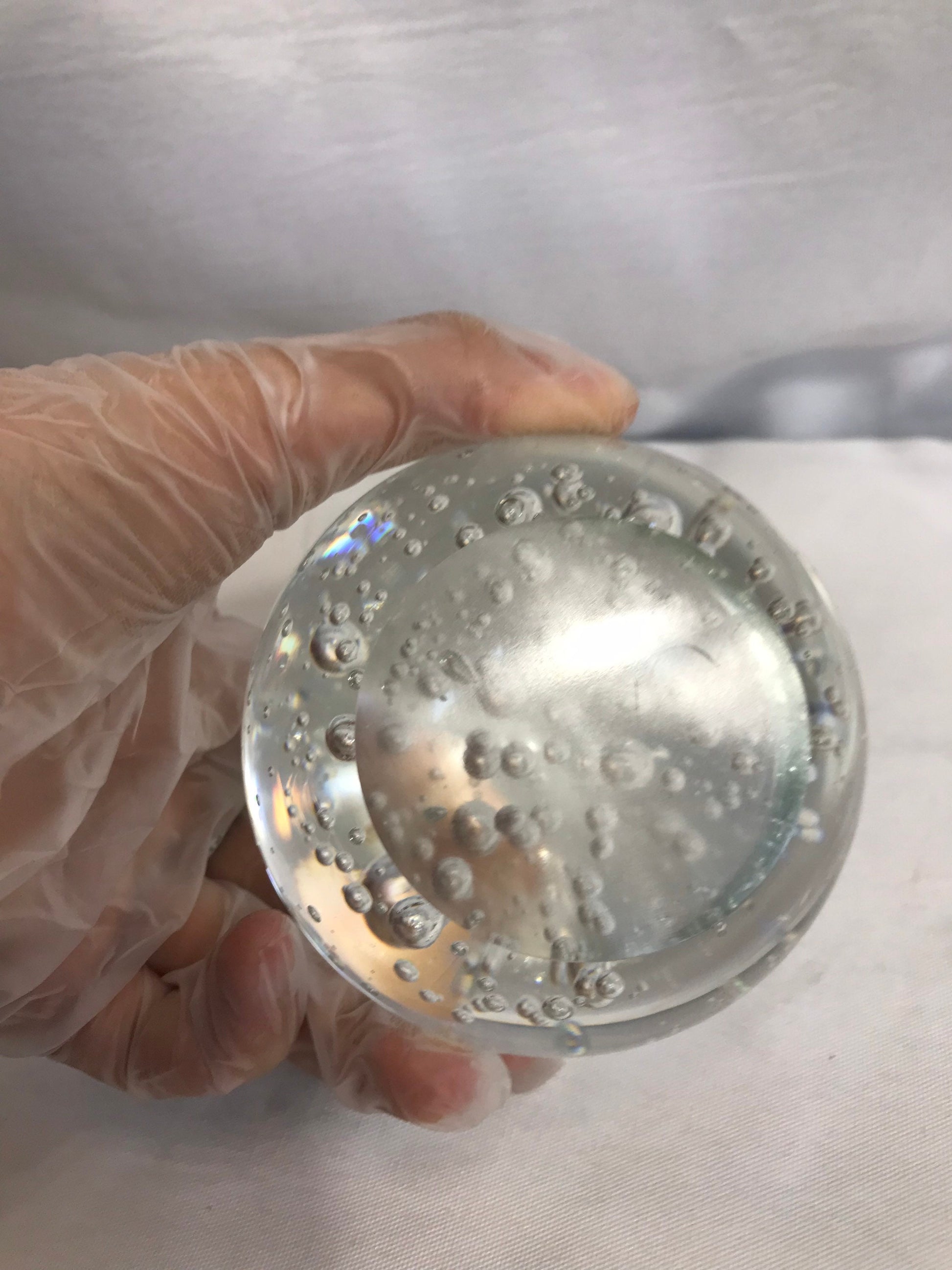 Vintage Clear Bubble Paperweight | Home Decor | Office Decor