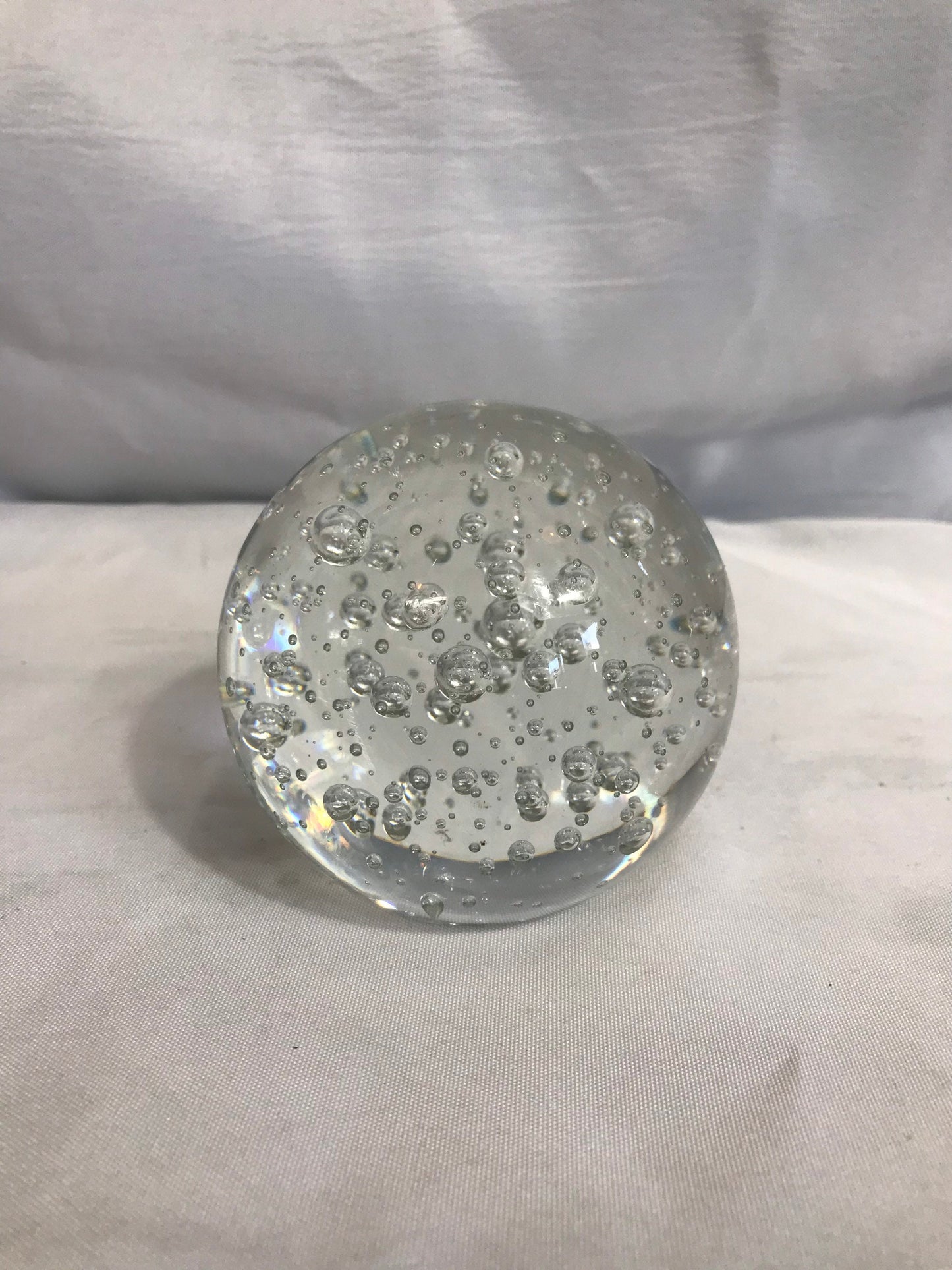 Vintage Clear Bubble Paperweight | Home Decor | Office Decor