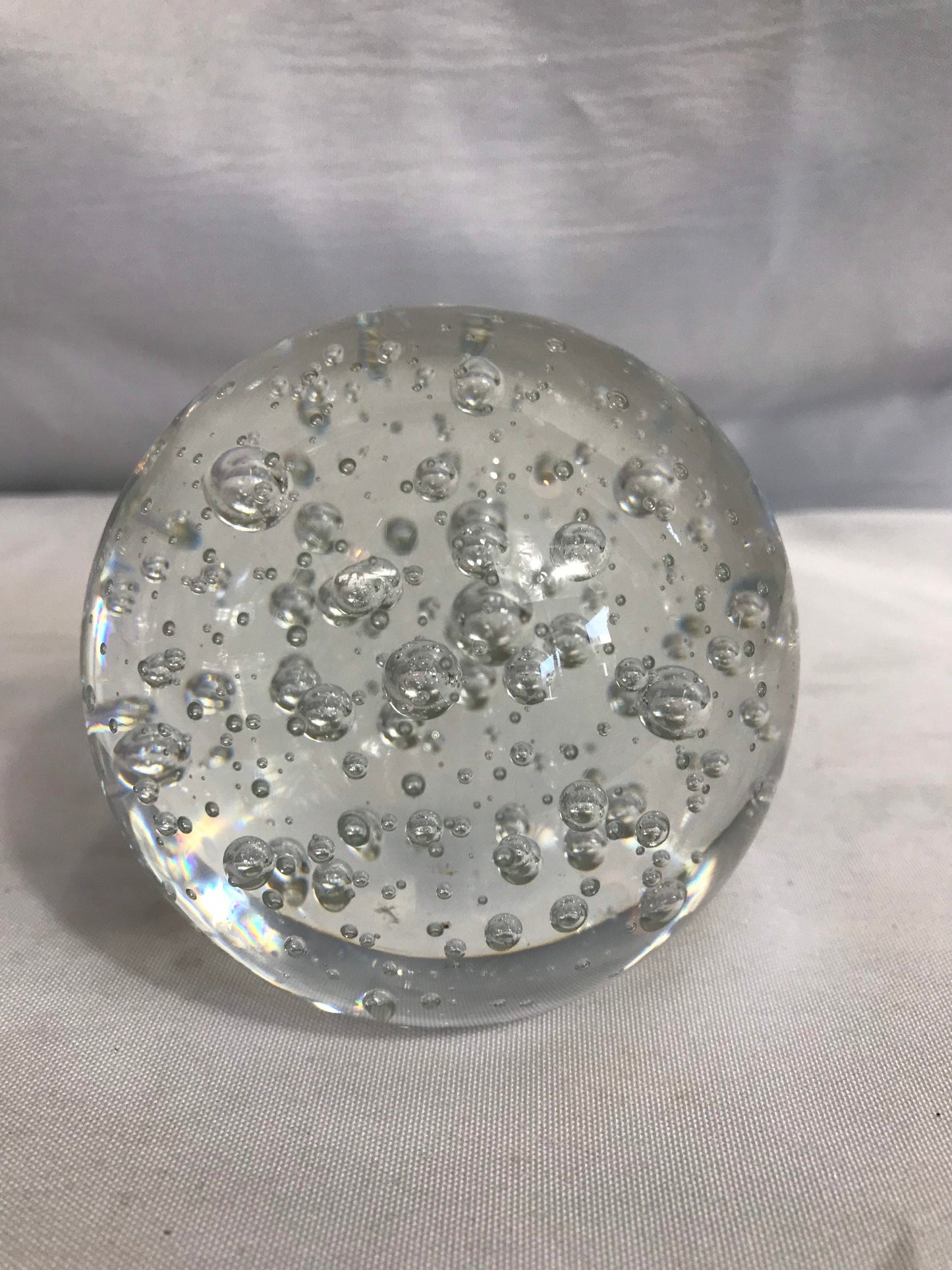 Vintage Clear Bubble Paperweight | Home Decor | Office Decor