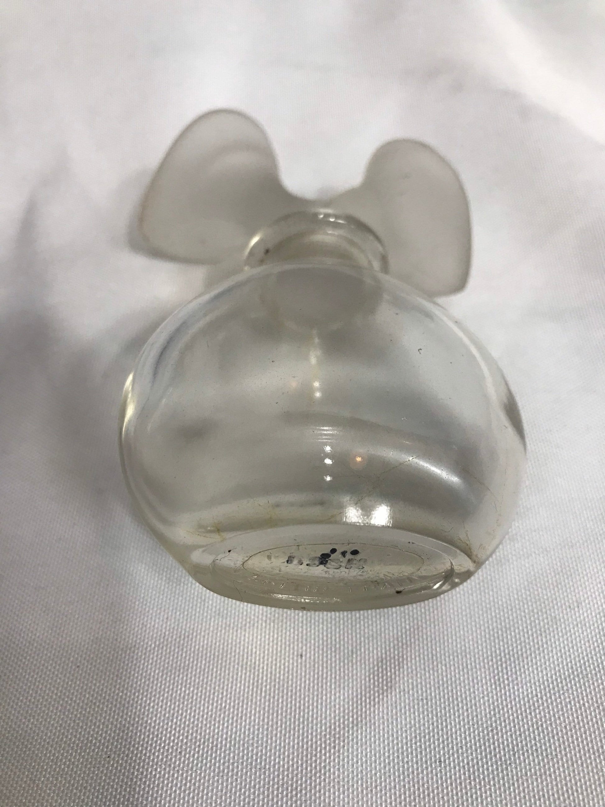 Vintage Clear Glass Leaf Perfume Bottle | Vanity Storage