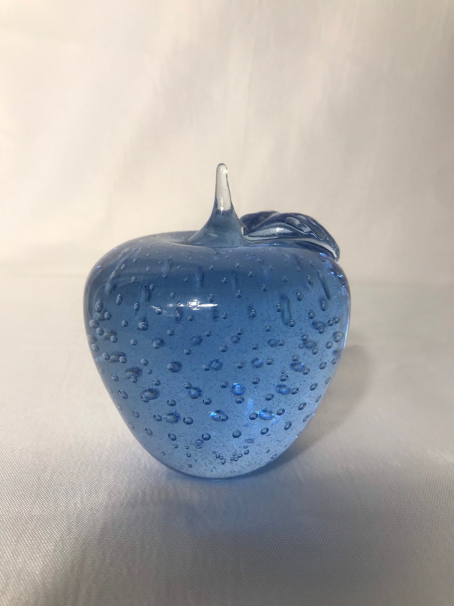 Vintage Wheaton Village Blue Apple Paperweight | Home Decor | Office Decor