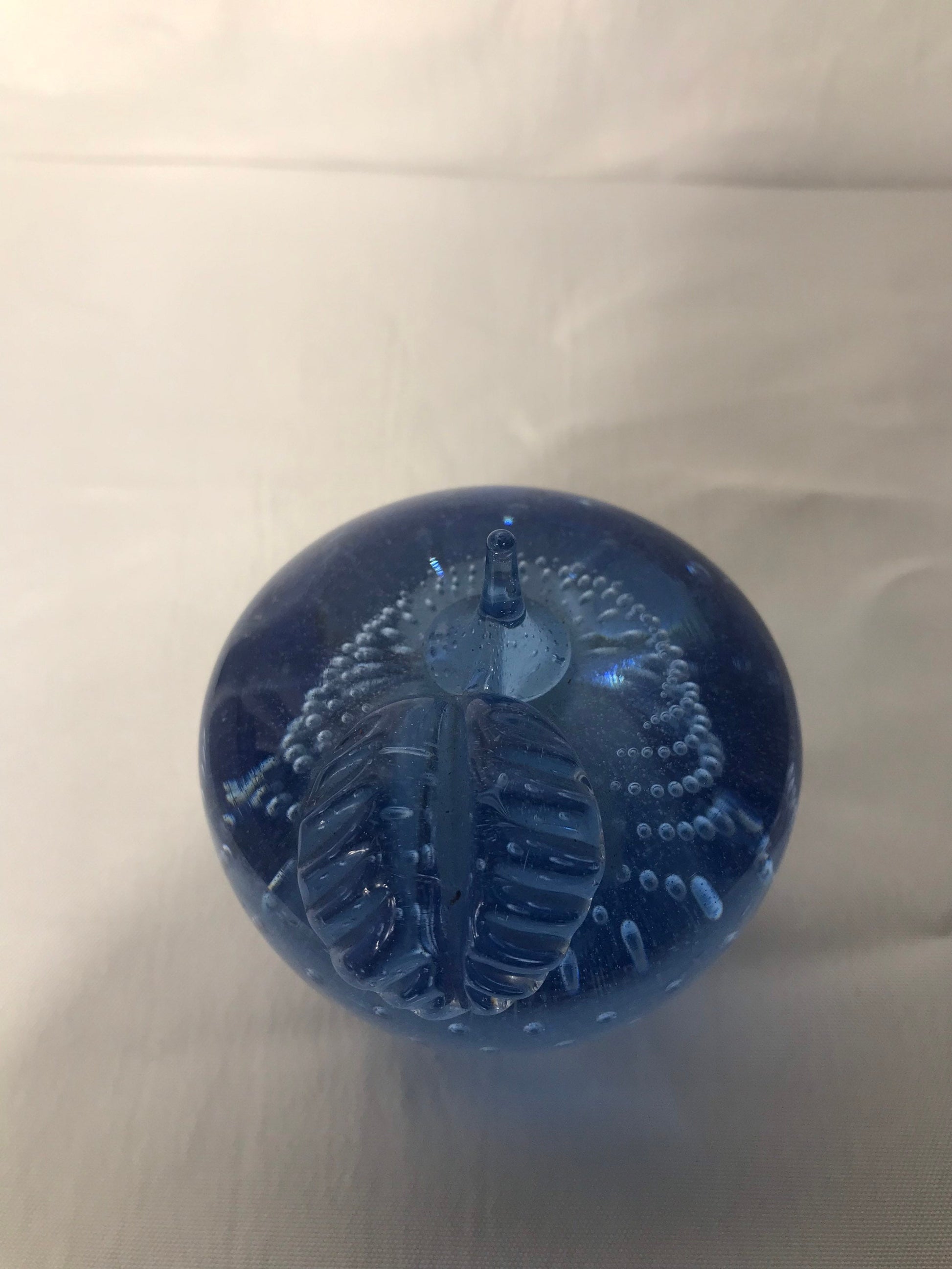 Vintage Wheaton Village Blue Apple Paperweight | Home Decor | Office Decor
